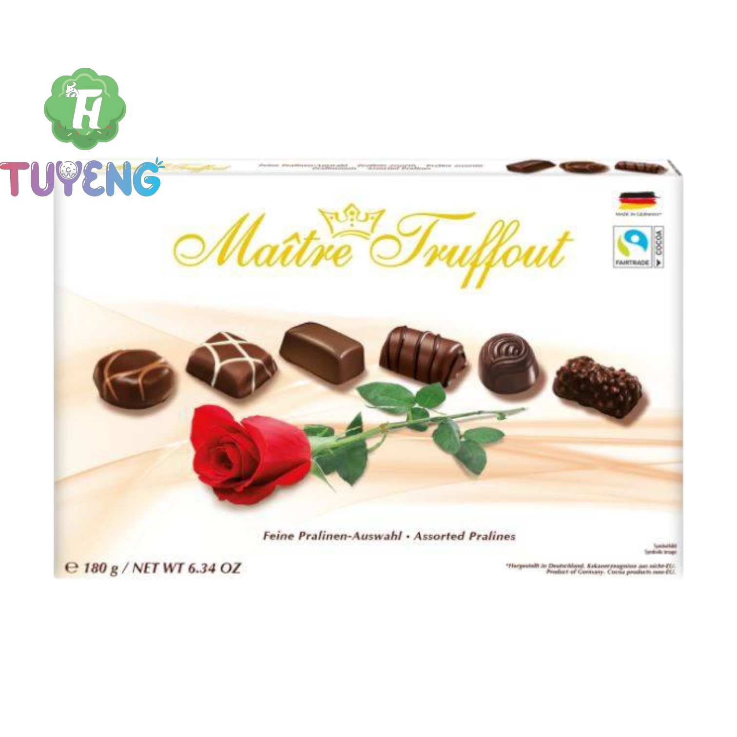 MAÎTRE Truffout Pralinés Assorted White 180 g