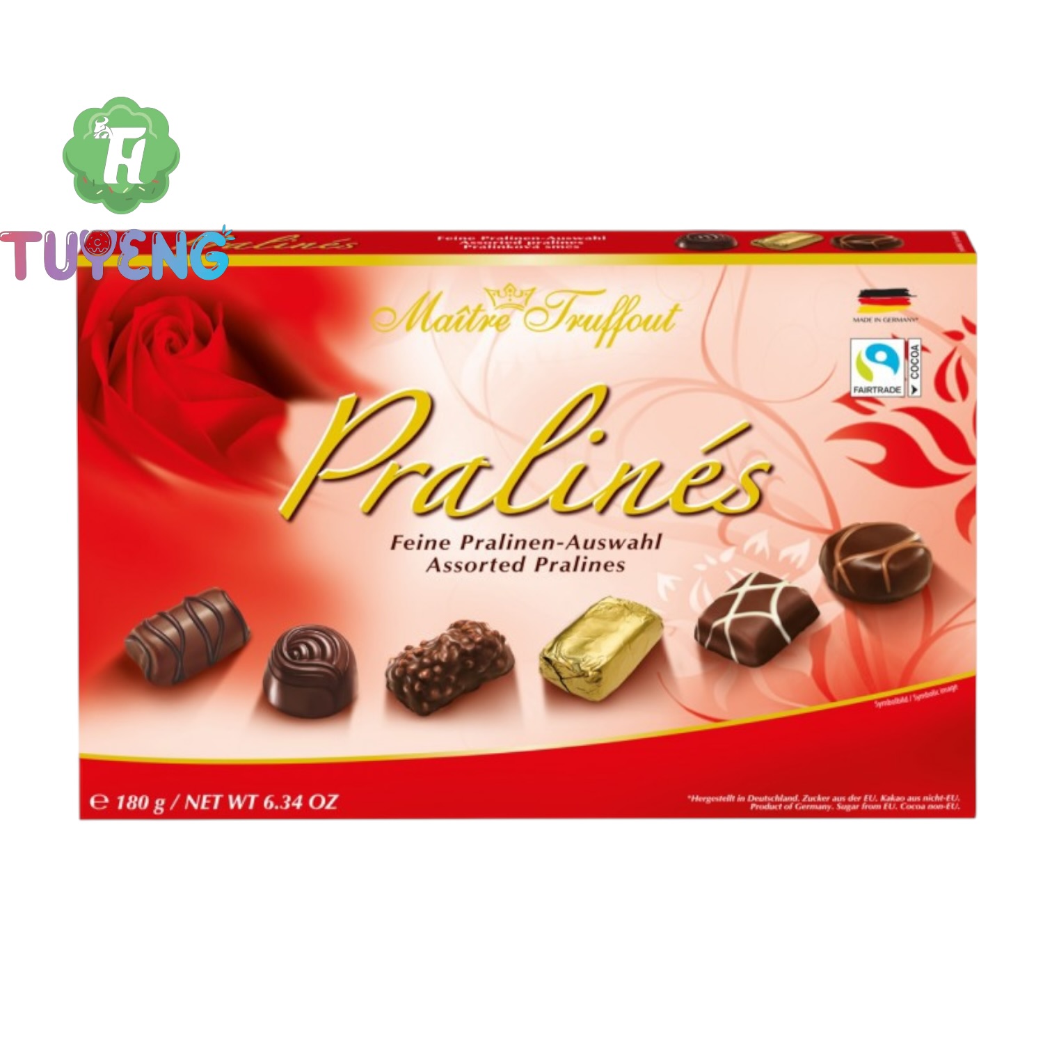MAÎTRE Truffout Pralinés Assorted Red 180 g