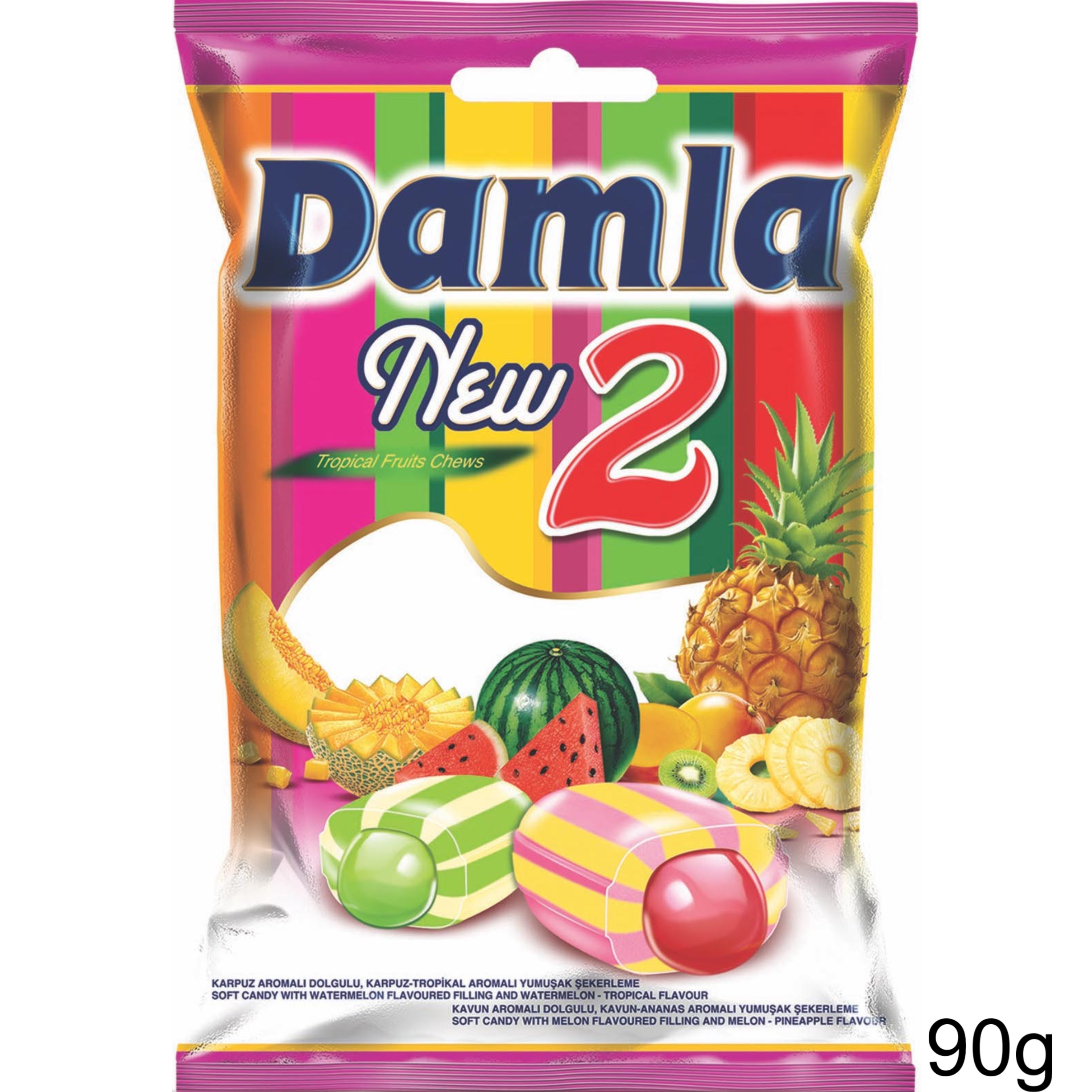 Tayas 90 g Damla New 2 Tropical Fruits Watermelon