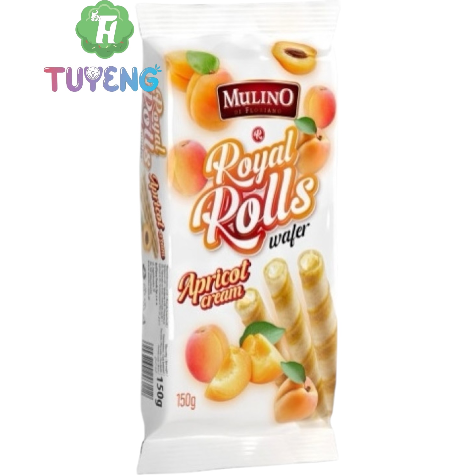 MULINO Royal Rolls Wafer Apricot Cream 150 g