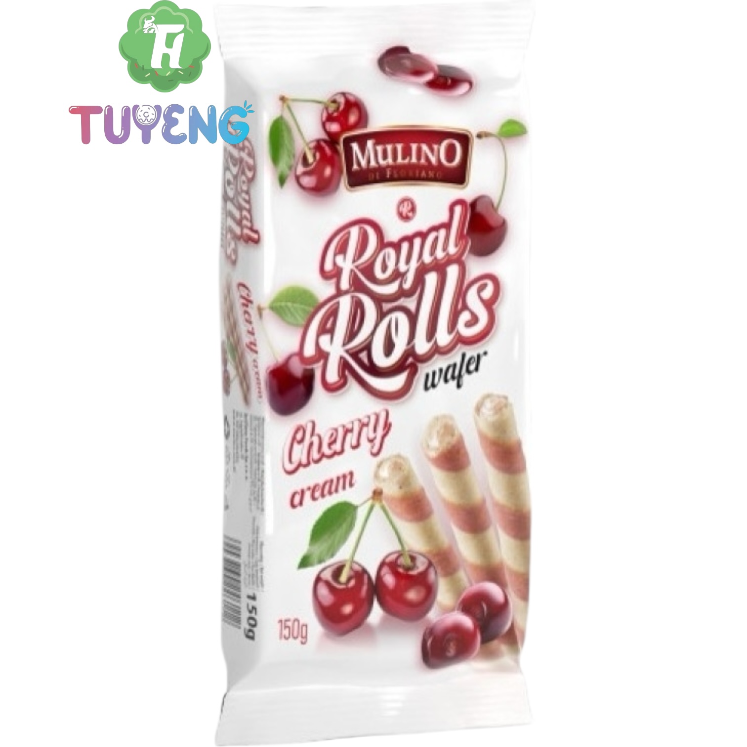 MULINO Royal Rolls Wafer Cherry Cream 150 g