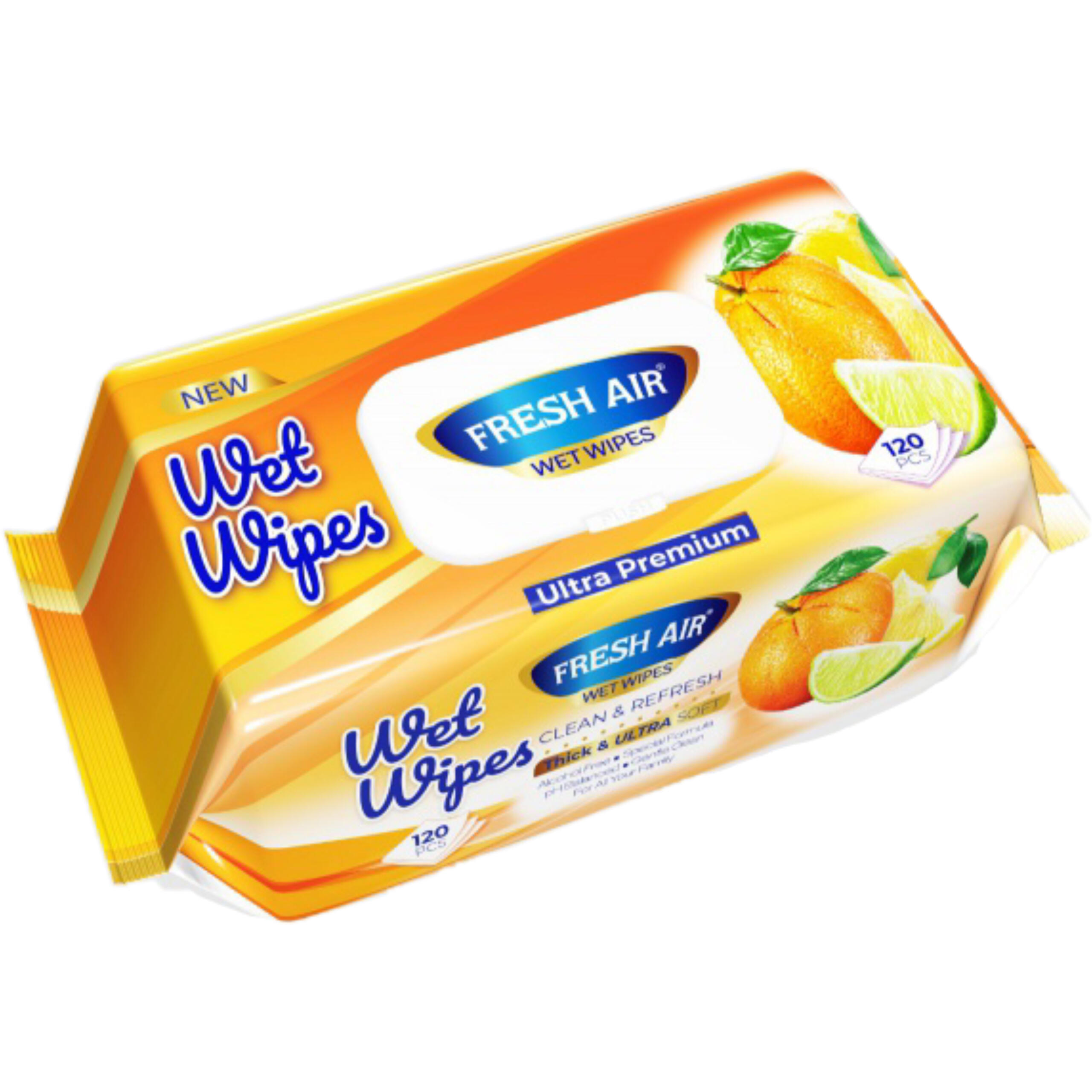 FRESH AIR Vlhčené Ubrousky Citrus 120 ks