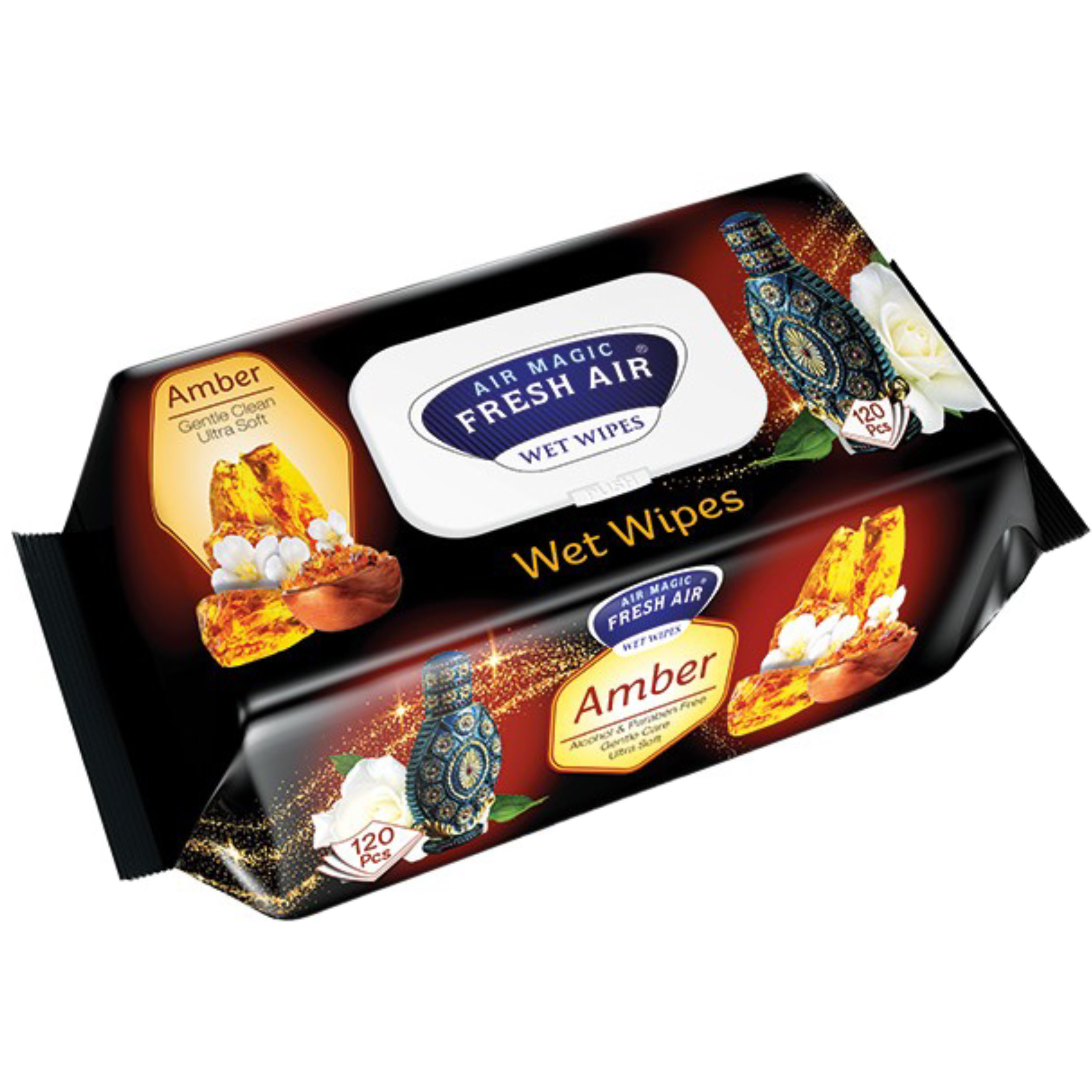 FRESH AIR Vlhčené Ubrousky Amber 120 ks