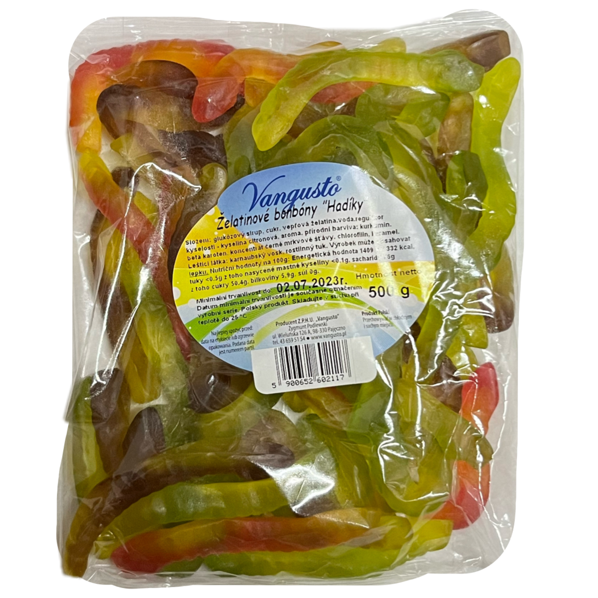 Vangusto 500 g Želatinové Bonbóny “hadíky”