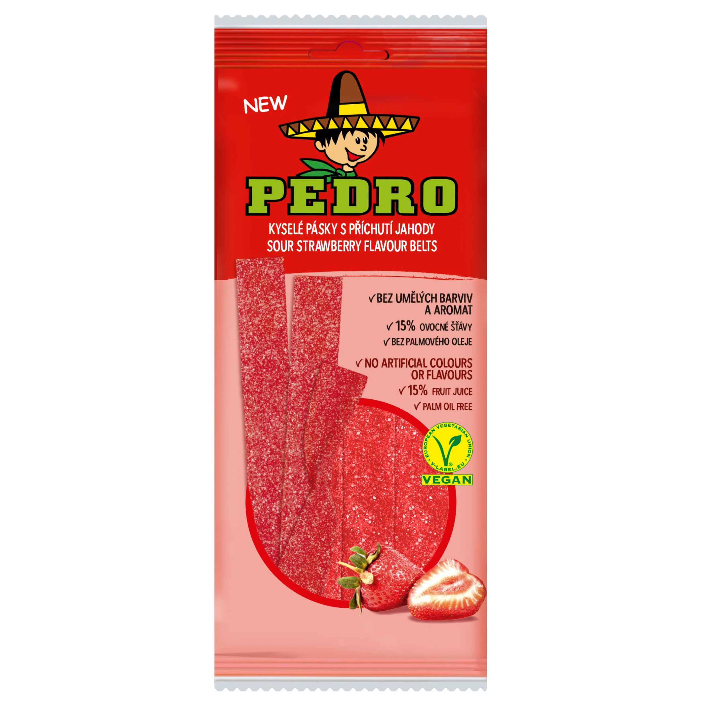 PEDRO Belts Sour Strawberry 80 g