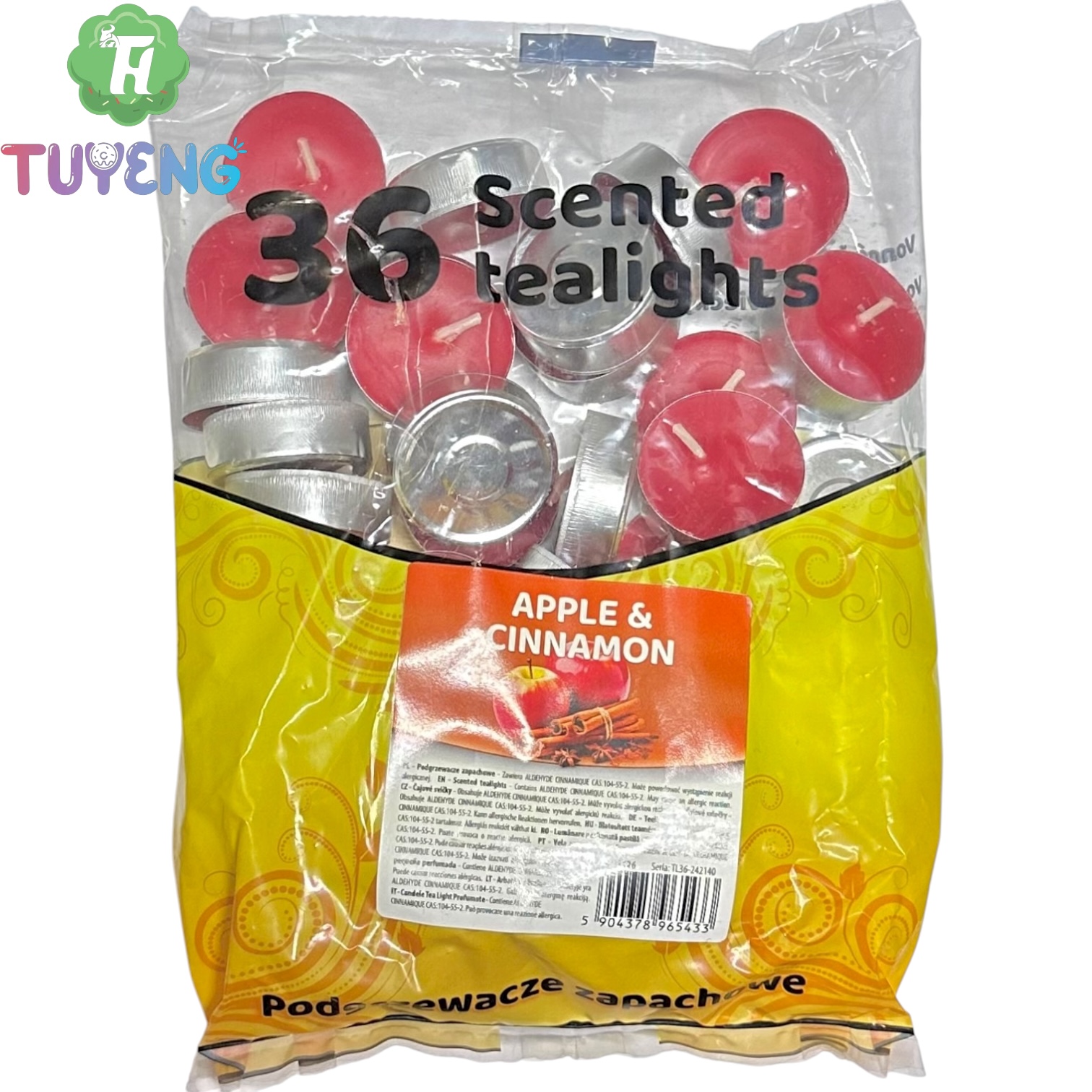 ADMIT 36 Scented Tea Light Apple Cinnamon 450 g