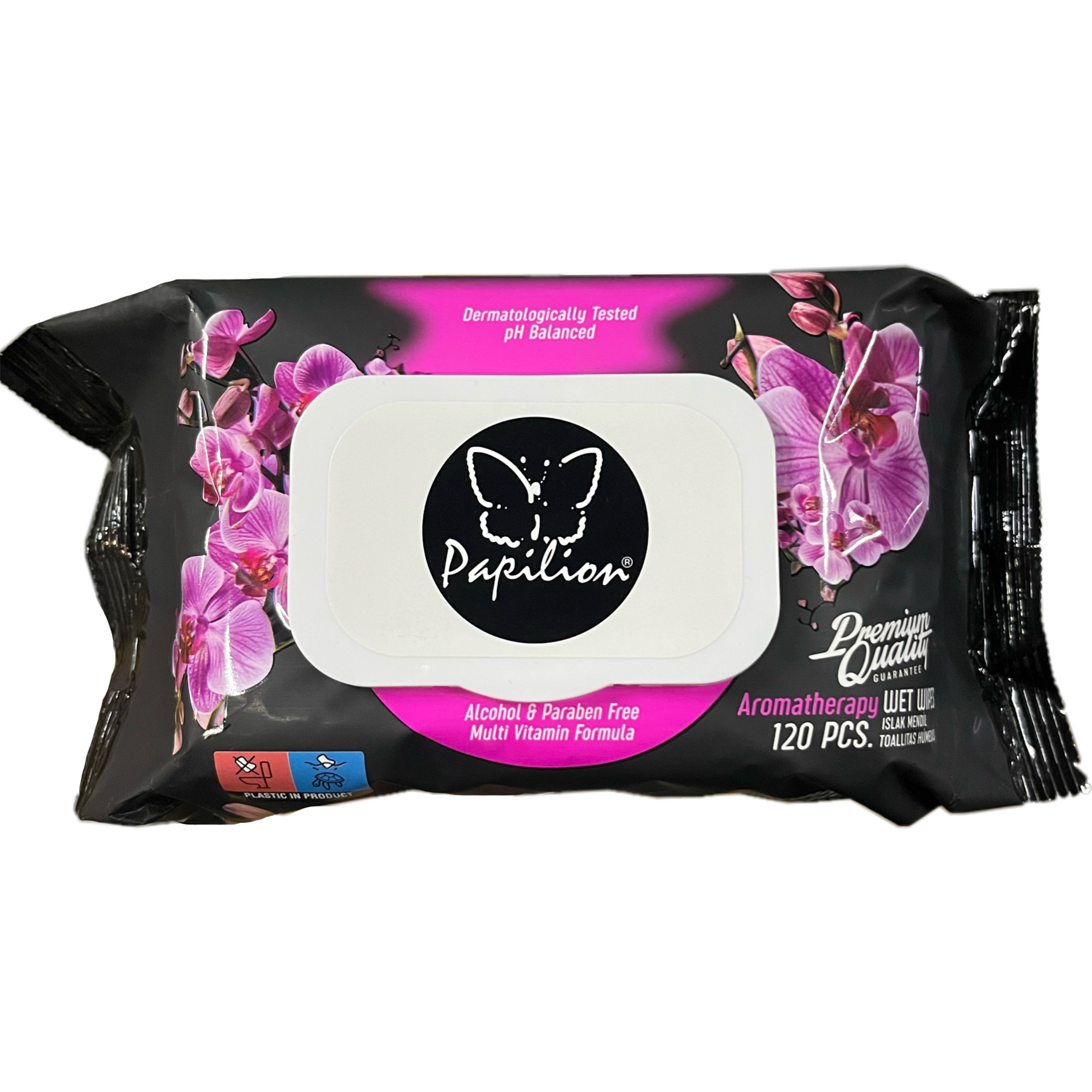 PAPILION Vlhčené Ubrousky 120 ks Aromatherapy
