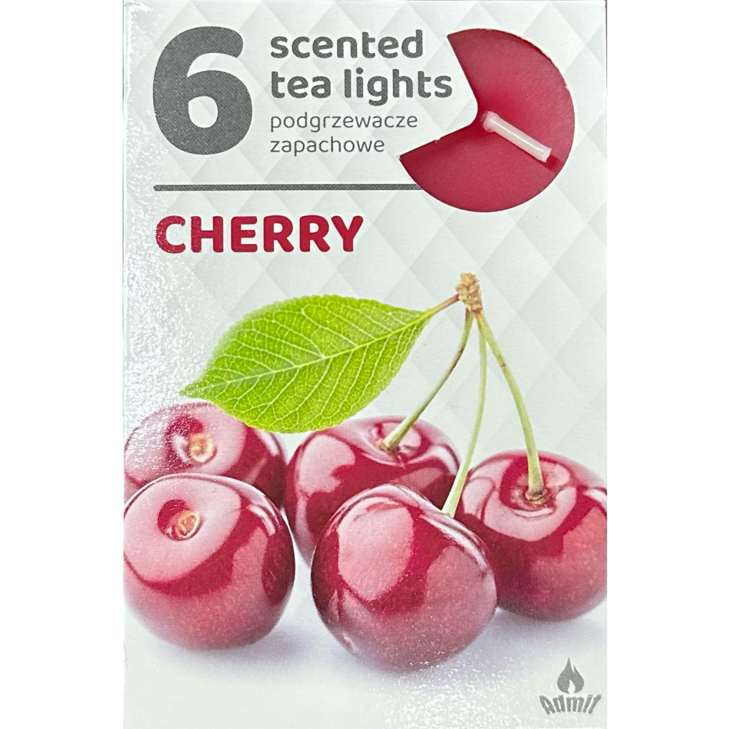 ADMIT 6 Tea Lights Cherry 80 g