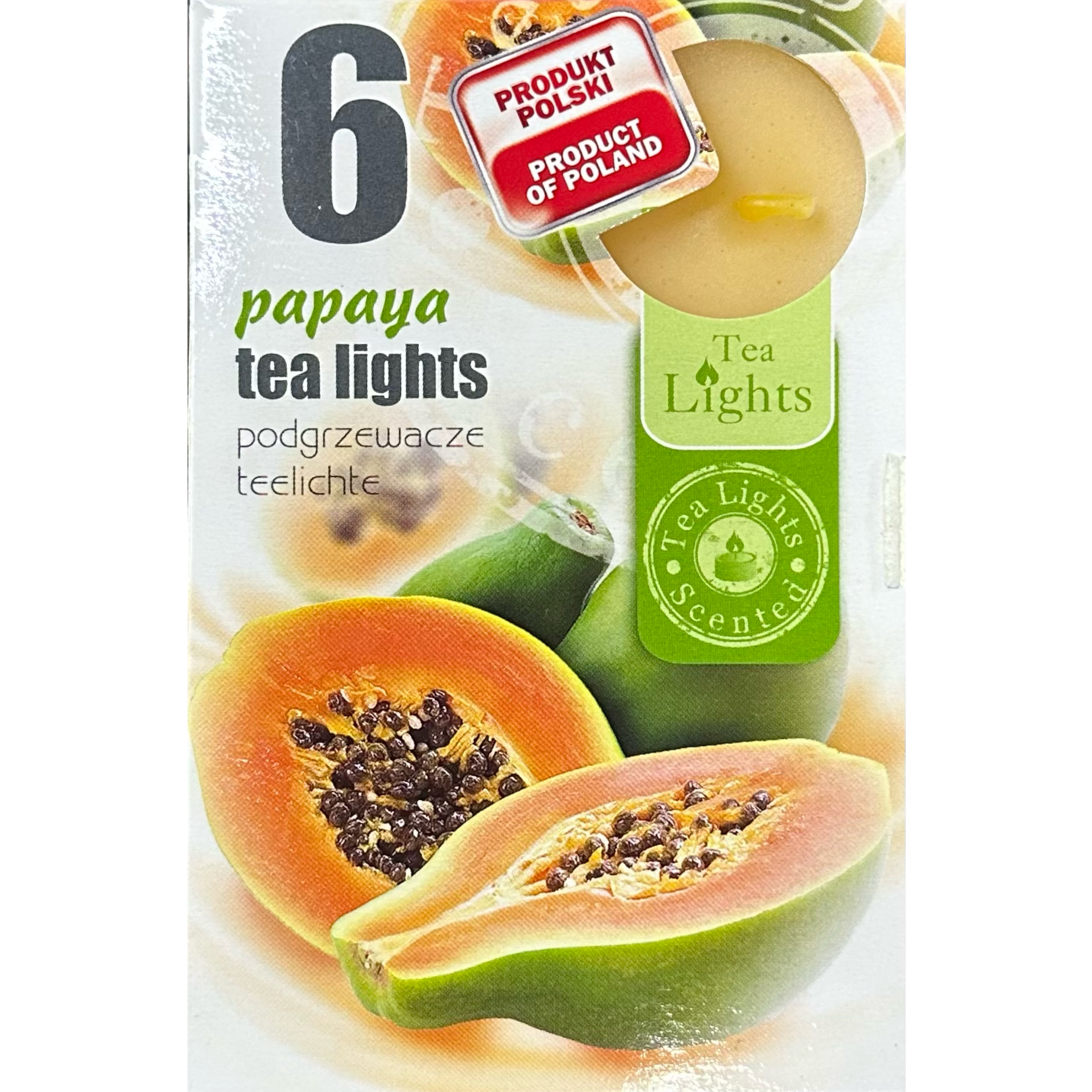 ADMIT 6 Tea Lights Papaya 80 g