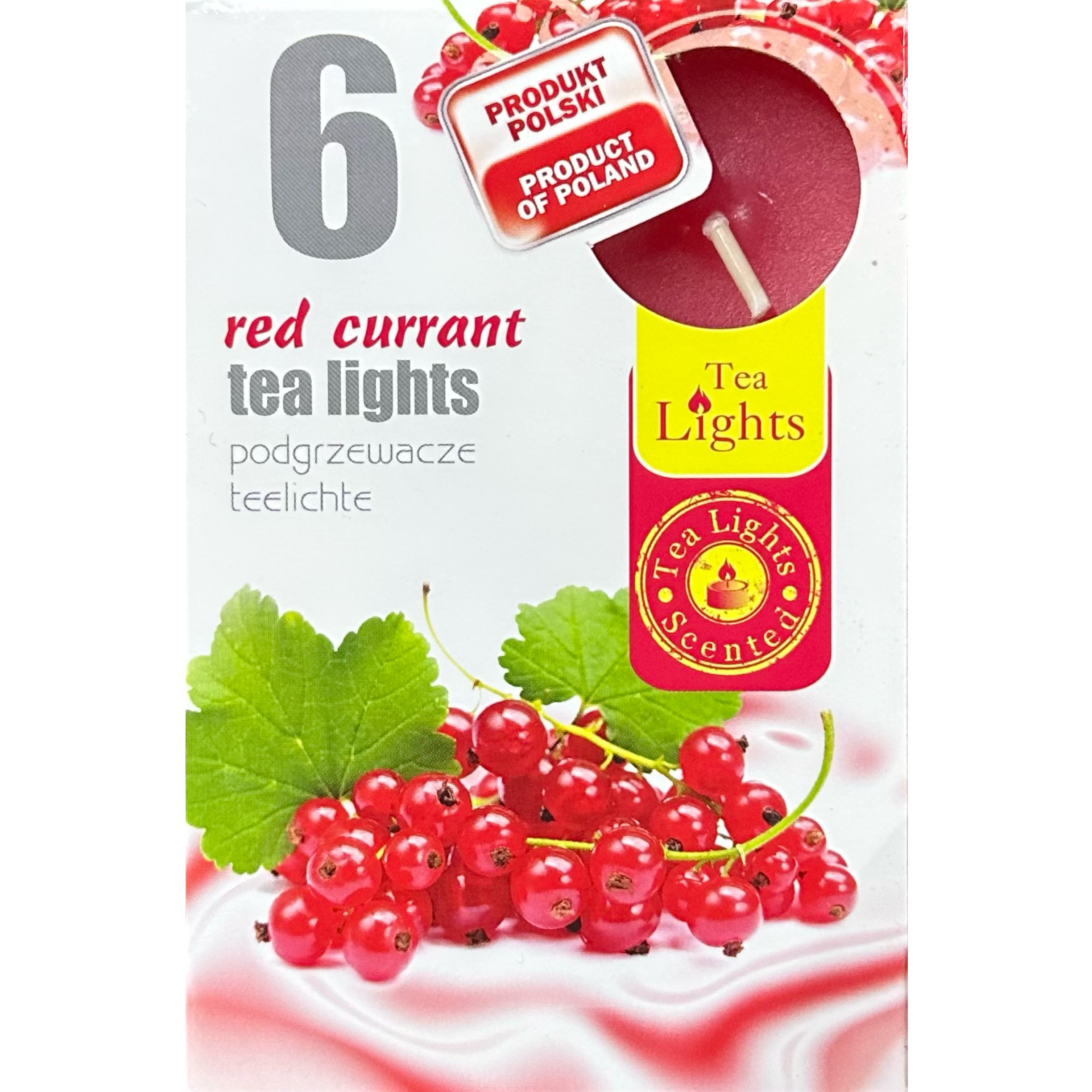 ADMIT 6 Tea Lights Red Currant 80 g