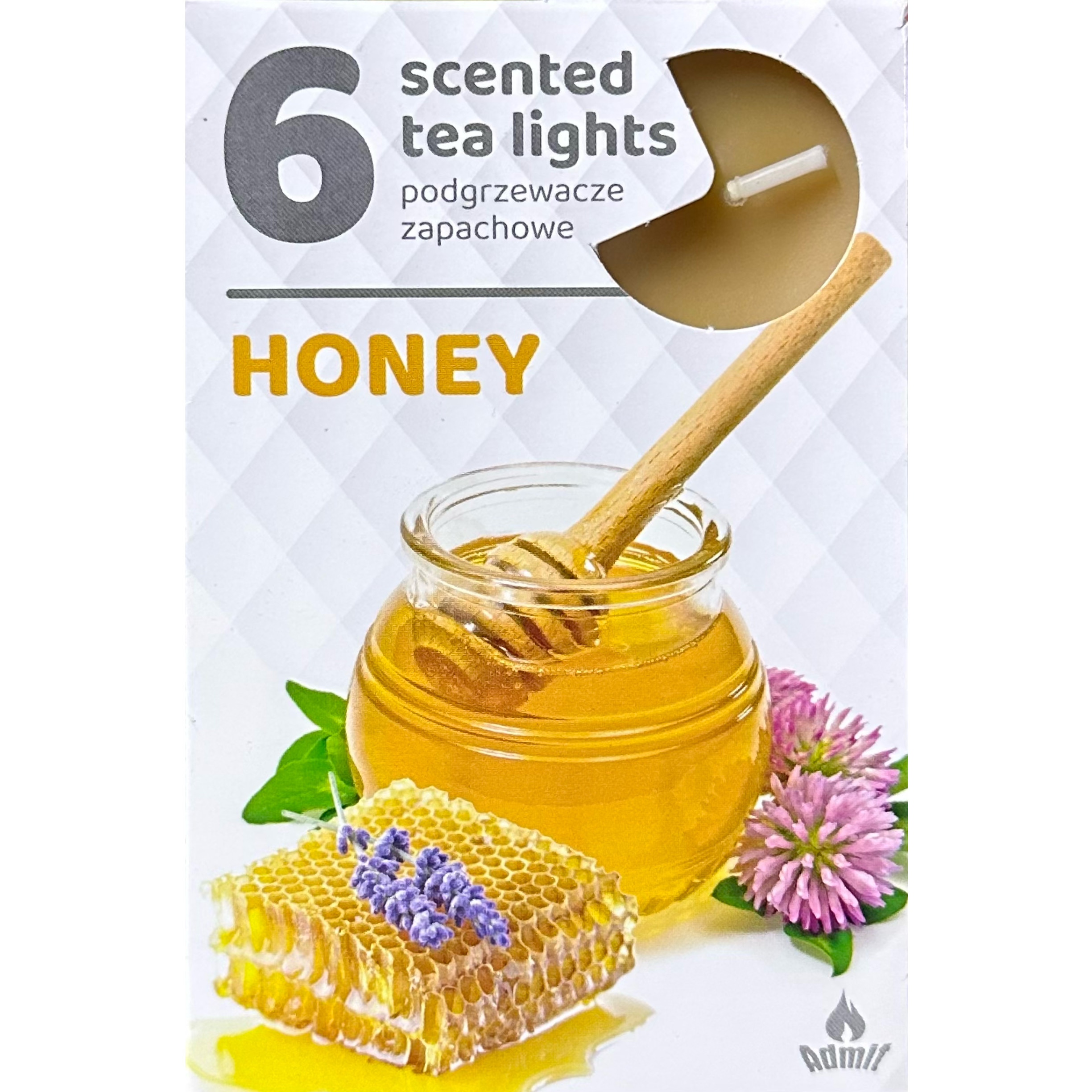 ADMIT 6 Tea Lights Honey 80 g