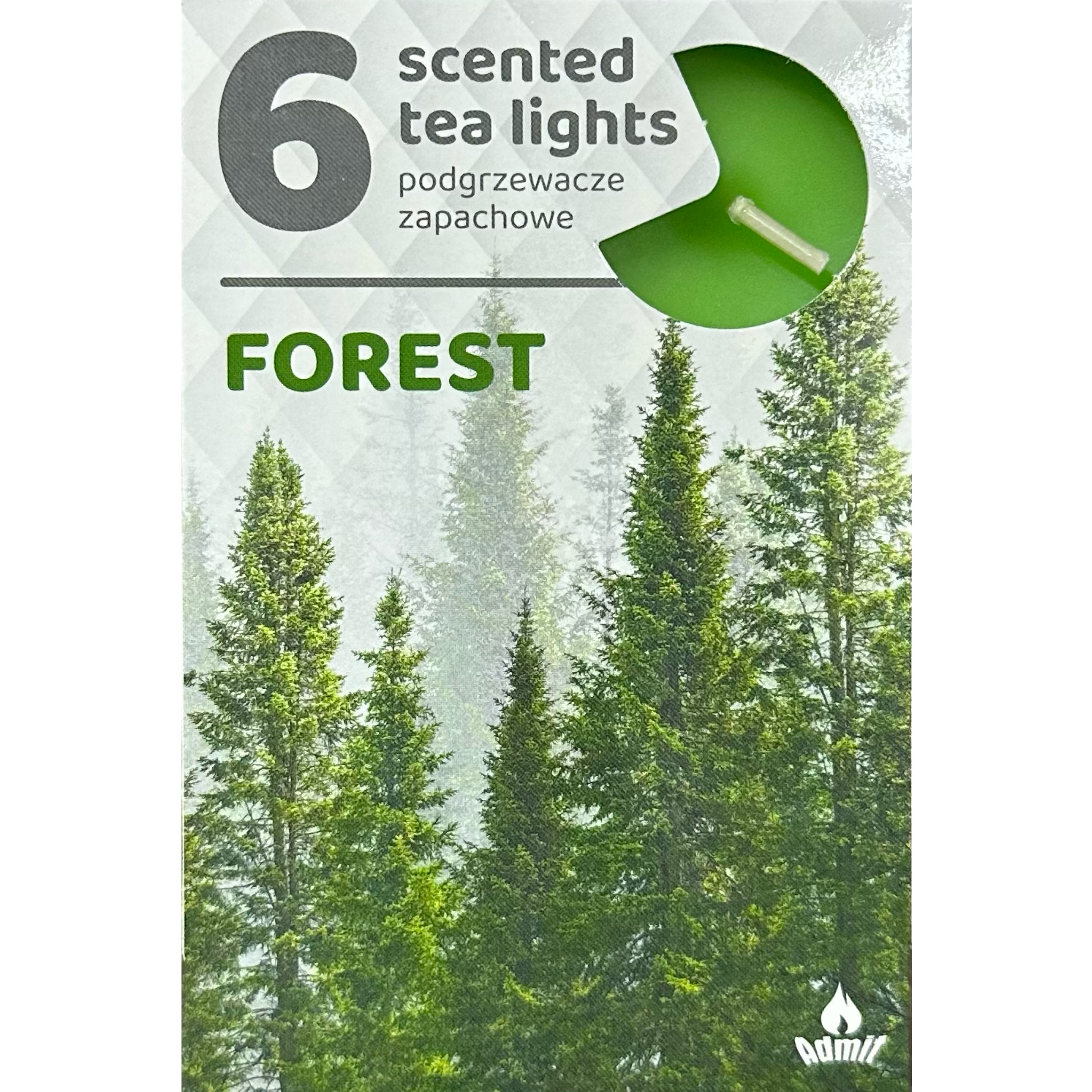 ADMIT 6 Tea Lights Forest 80 g
