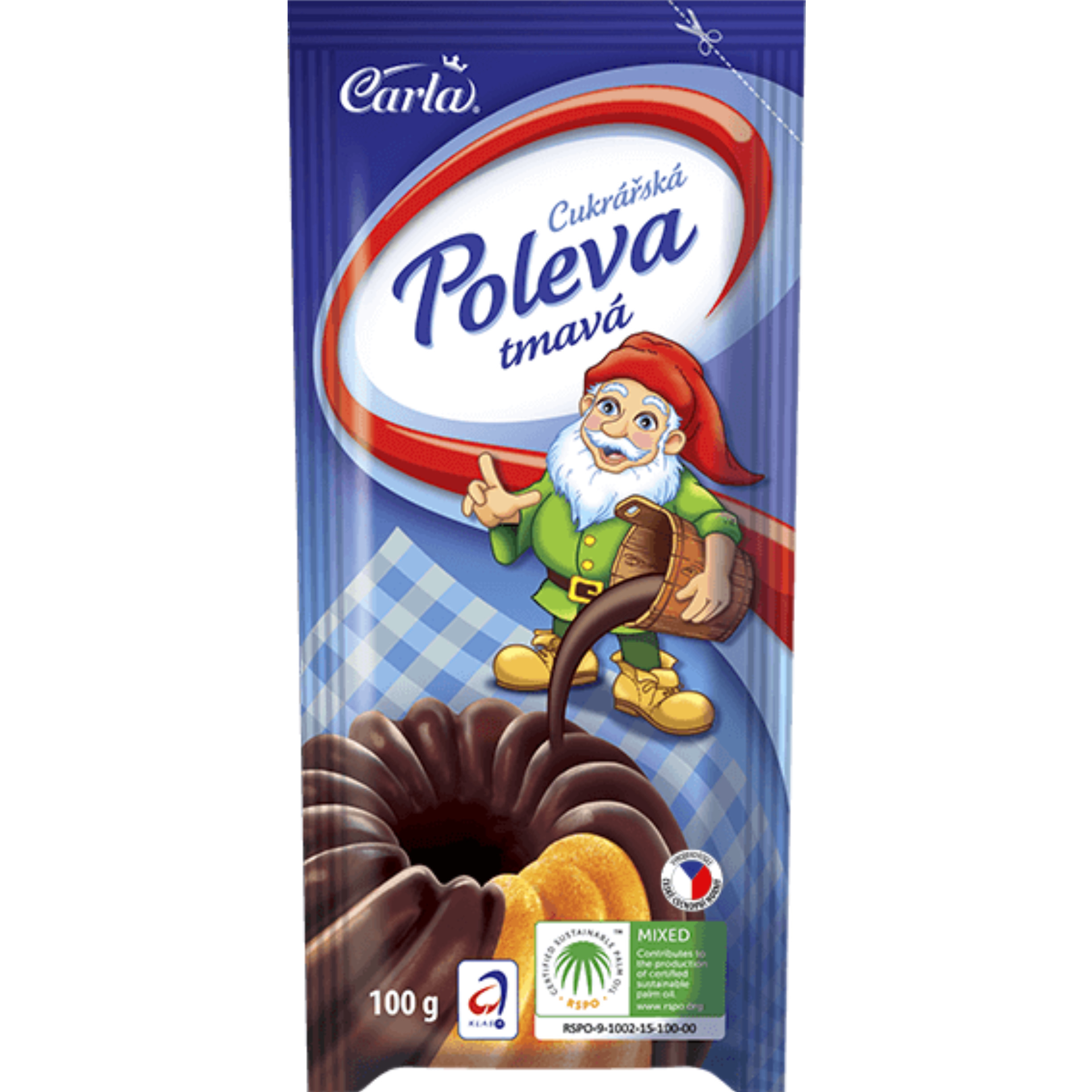 CARLA Cukrářská Poleva Tmavá 100 g
