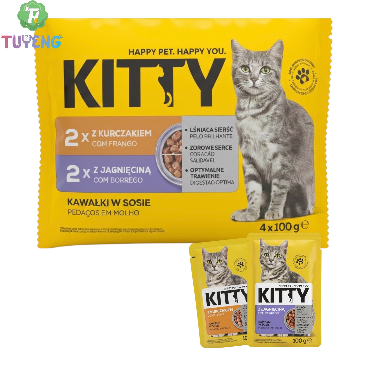 KITTY Happy Pet Chicken, Lamb 100 g