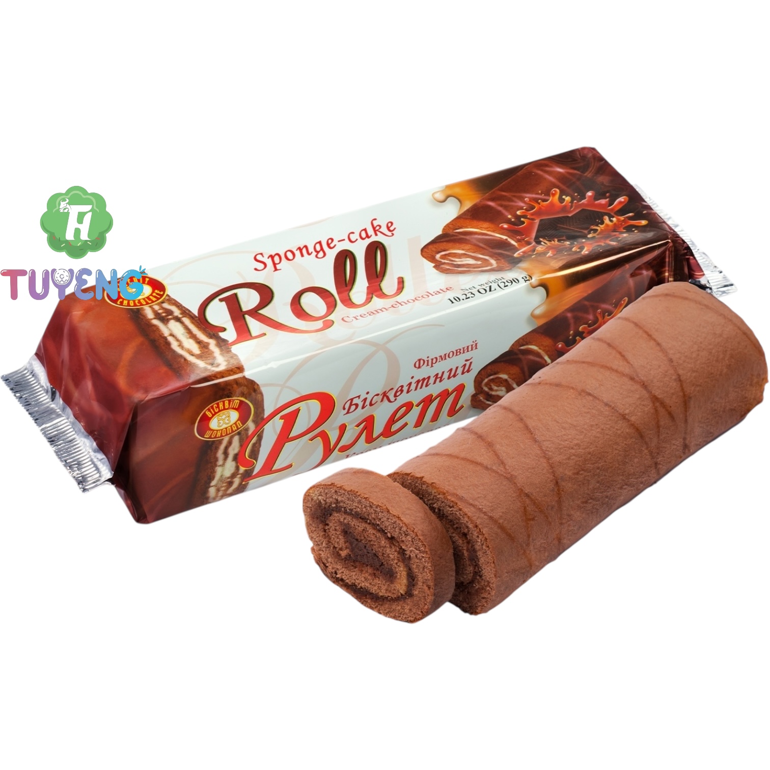 BISCUIT Chocolate Sponge Cake Roll Cream Chocolate 290 g