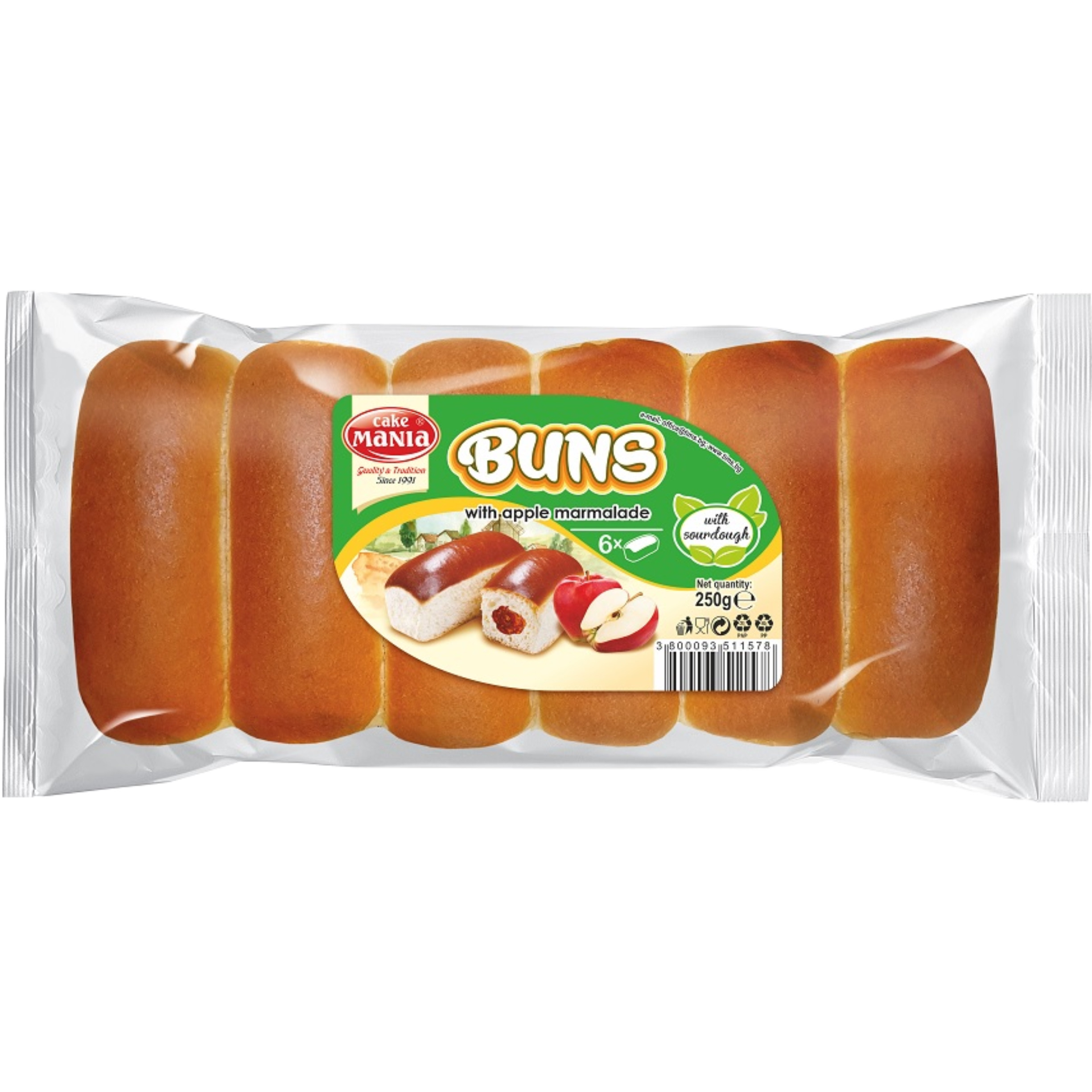MANIA Buns With Apple 250 g