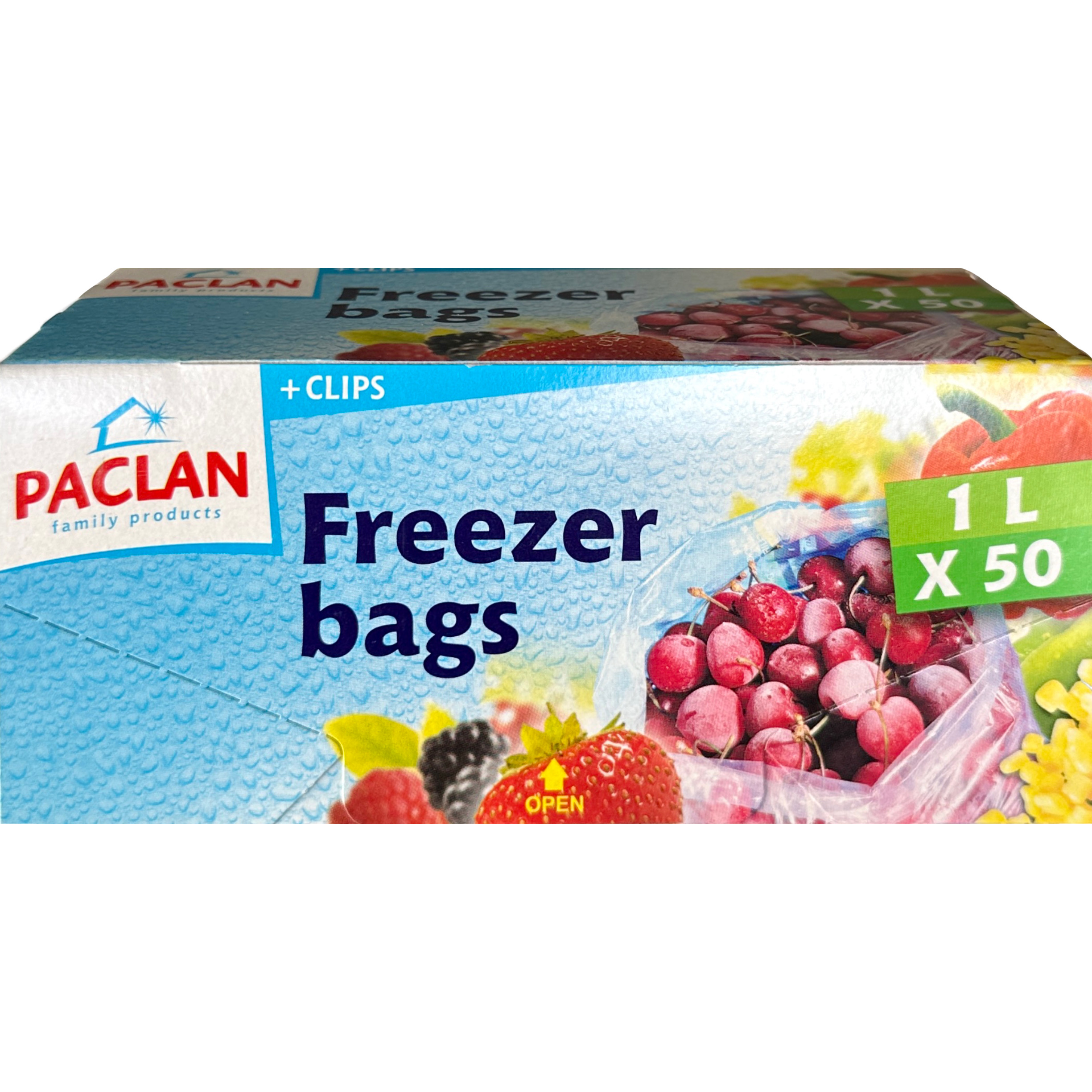 PACLAN Freezer Bagr +Clips 1 l
