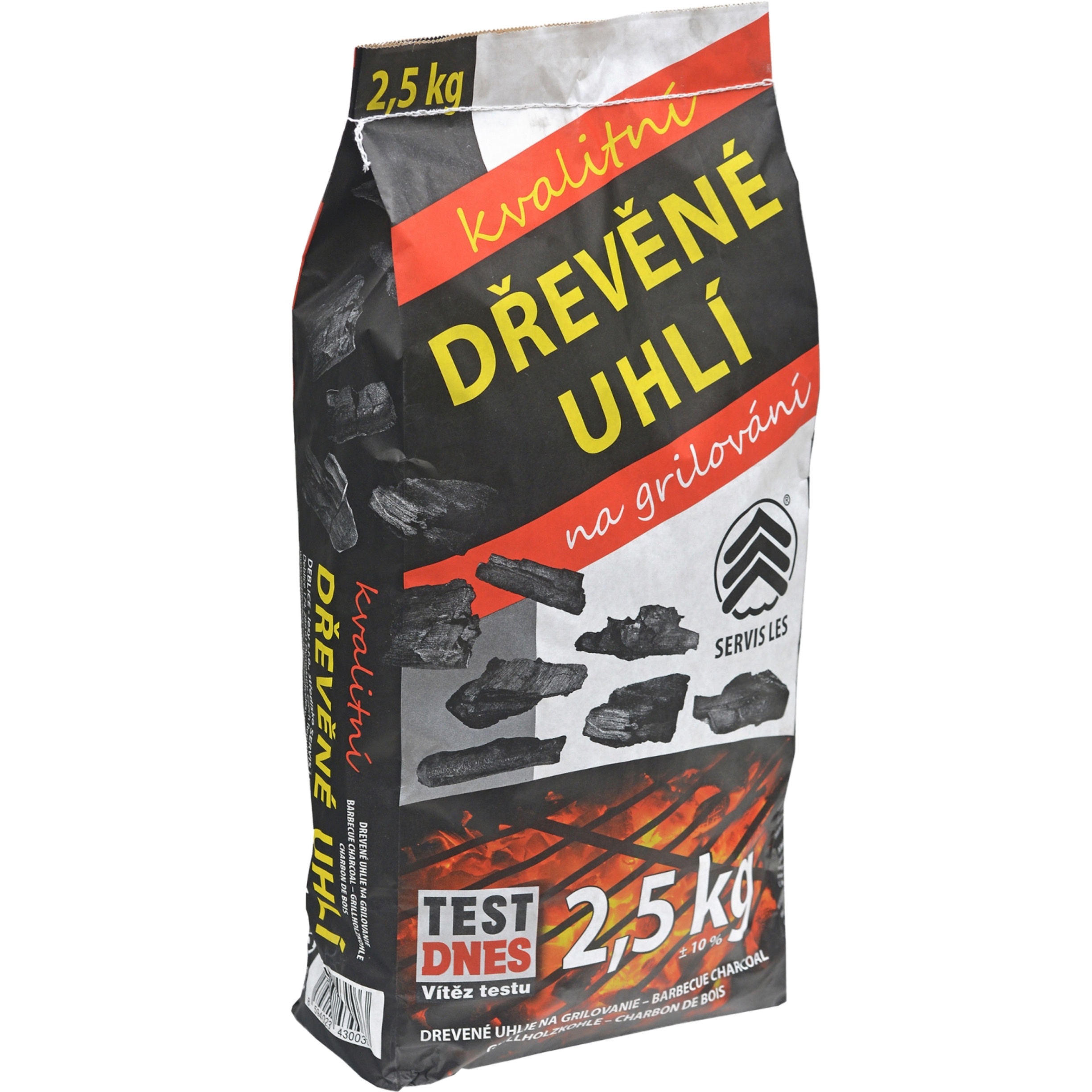 SERVIS LES Kvalitní Dřevěné Uhlí Na Grilování 2,5 kg ( THAN)
