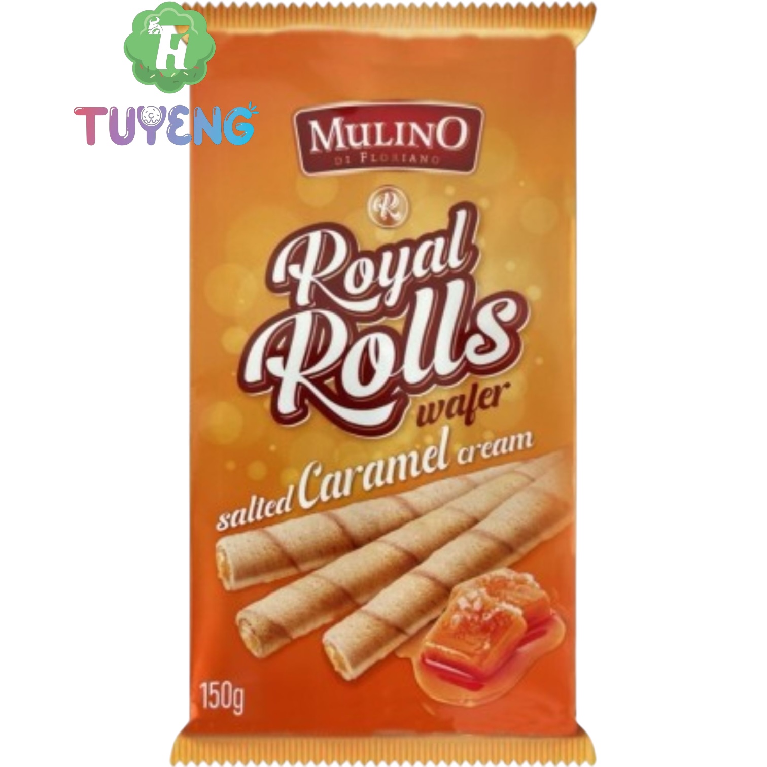 MULINO Royal Rolls Wafer Caramel Cream 150 g
