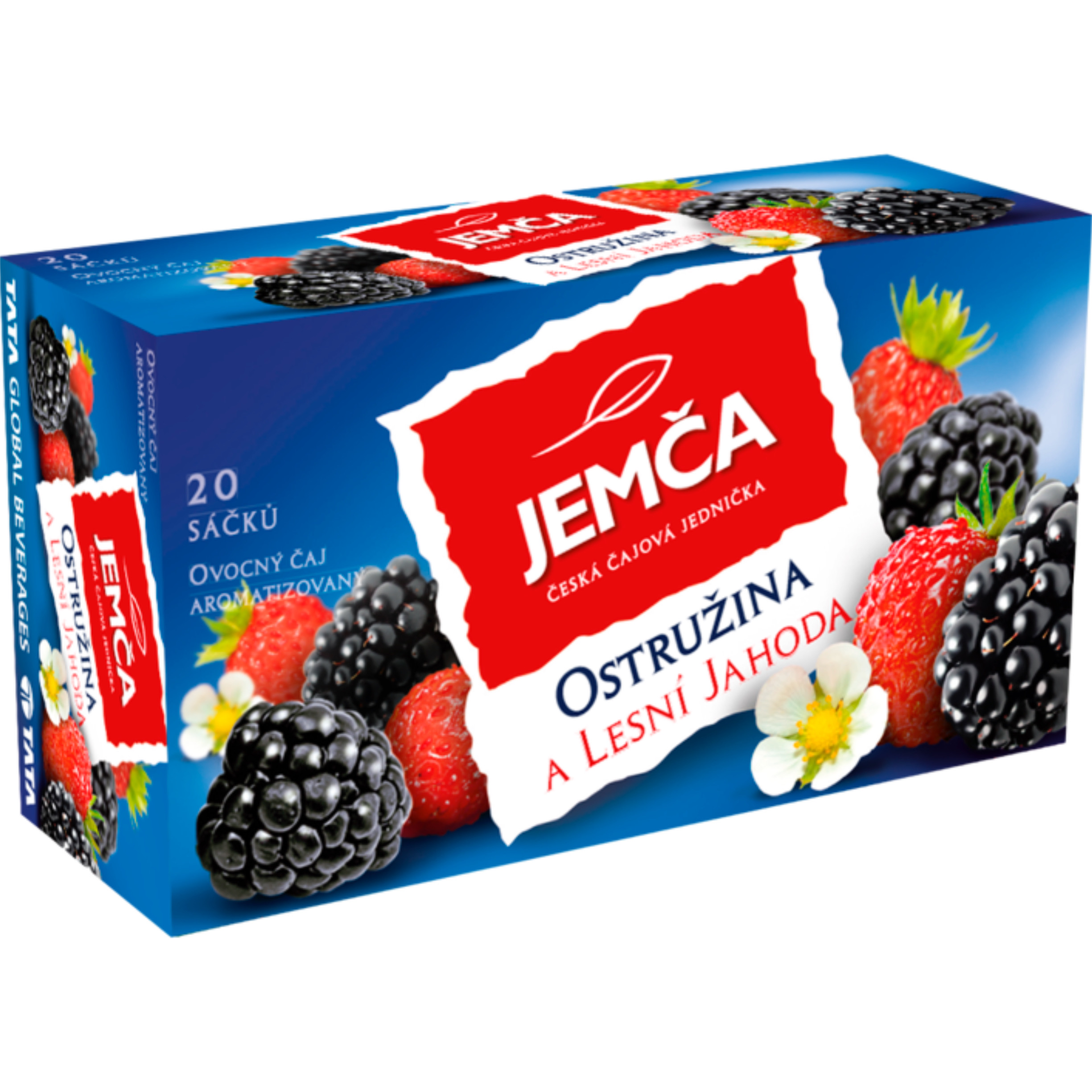 JEMČA Ovocný Čaj Ostružina A Lesní Jahoda 20×2 g