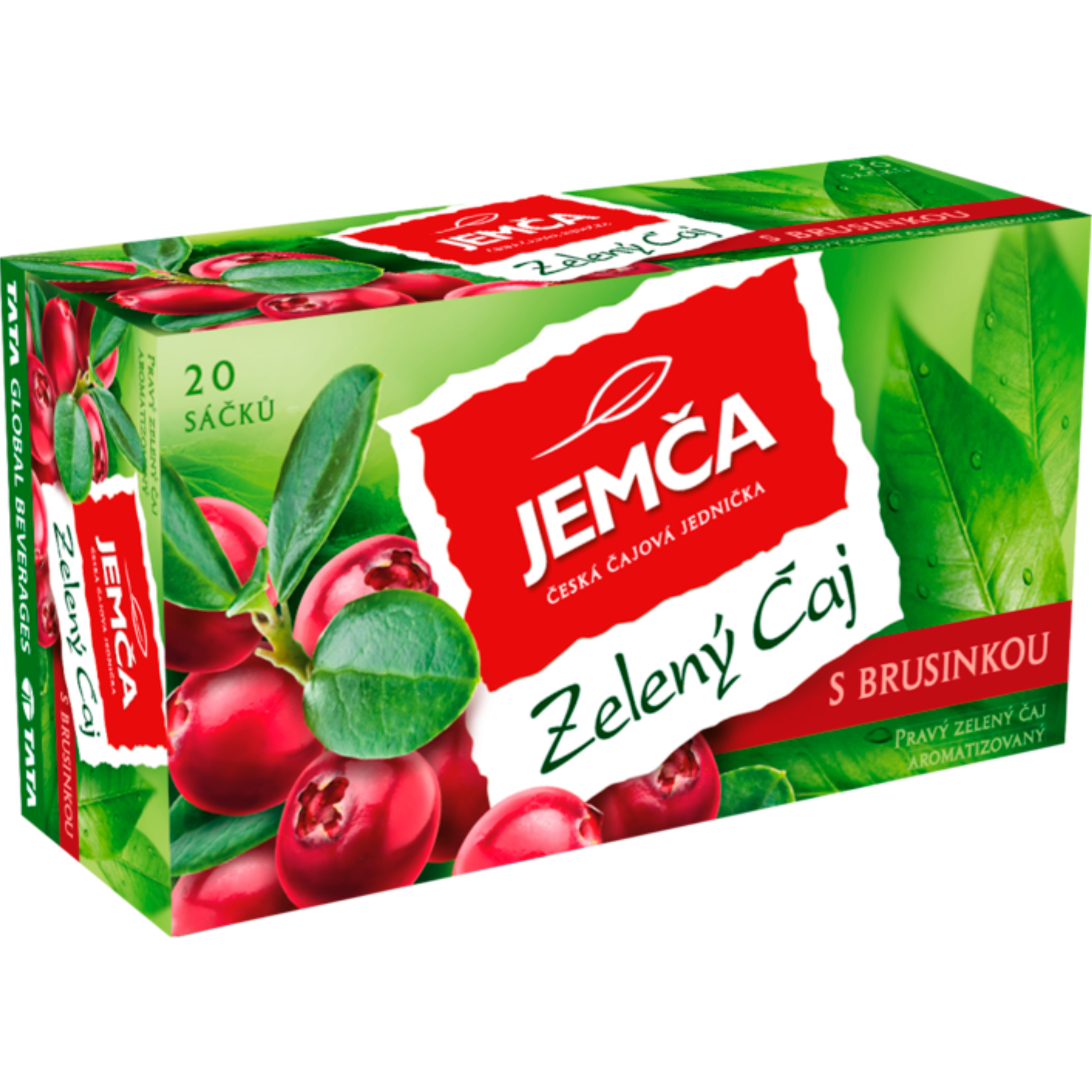 JEMČA Zelený Čaj S Brusinkou 20×1,5 g