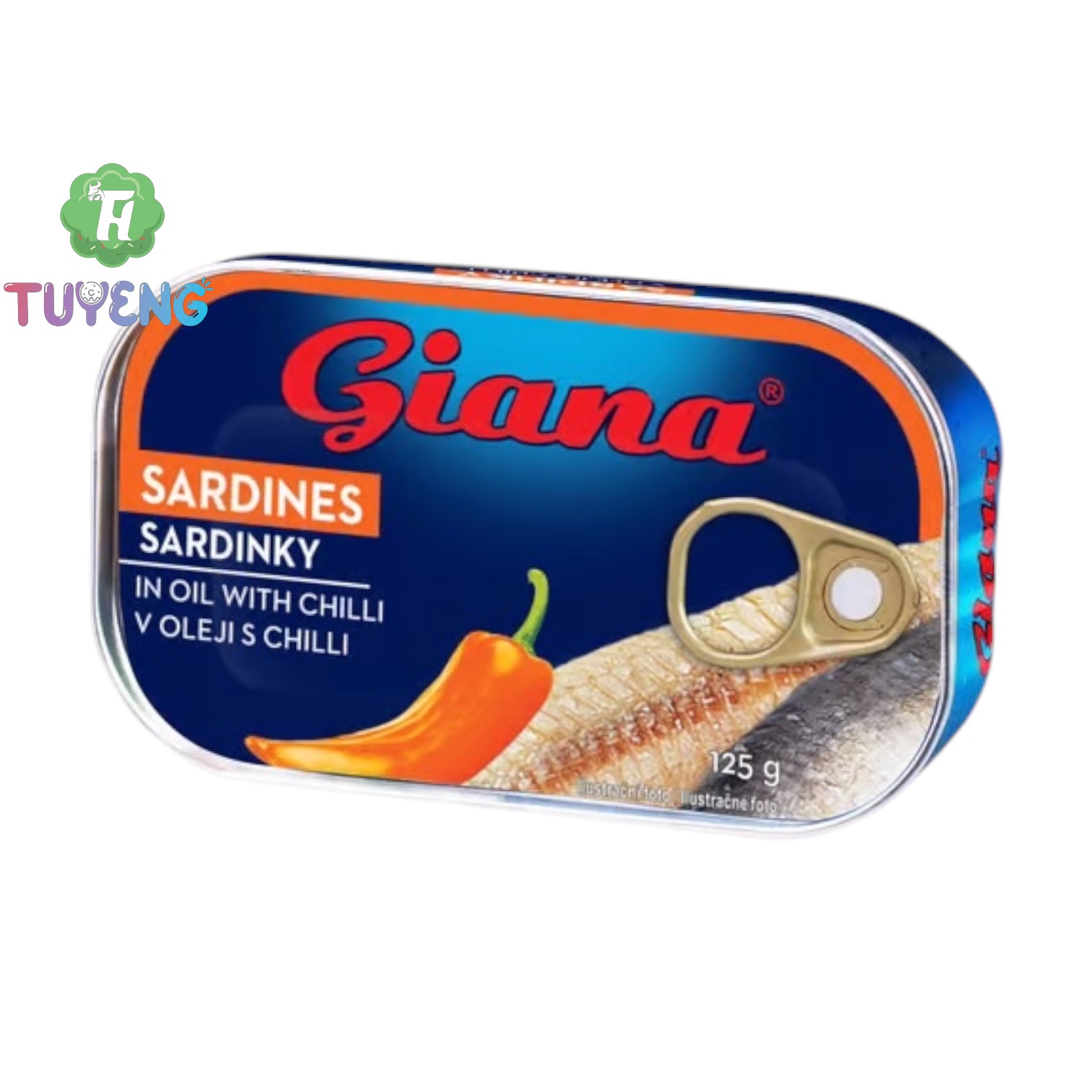 GIANA Sardinky Ve Slunečnicovém Oleji S Chilli 125 g