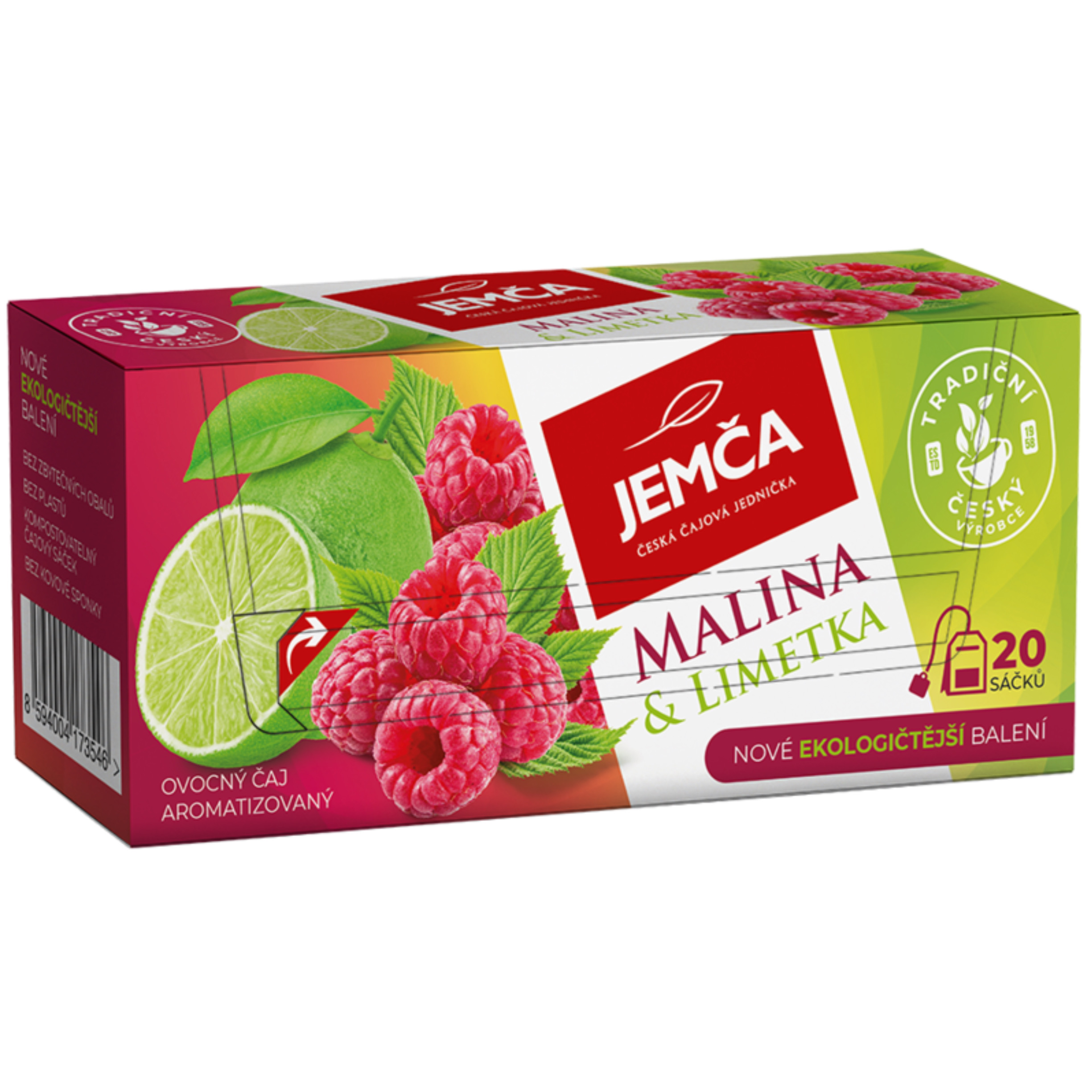 JEMČA Ovocný Čaj NEW Malina&Limetka 20×2 g