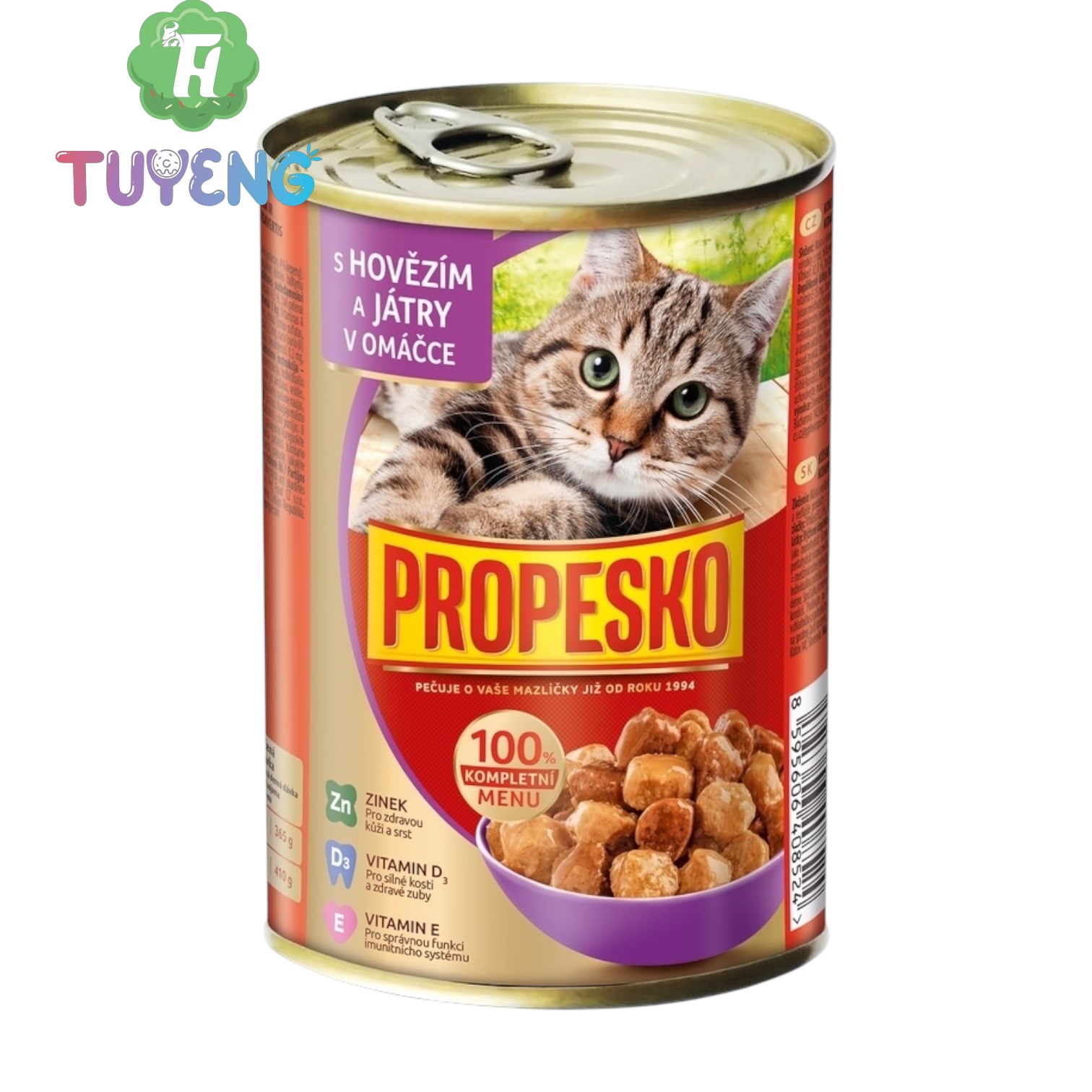 Propesko 415 g kousky kočka hovězí+játra v omáčce