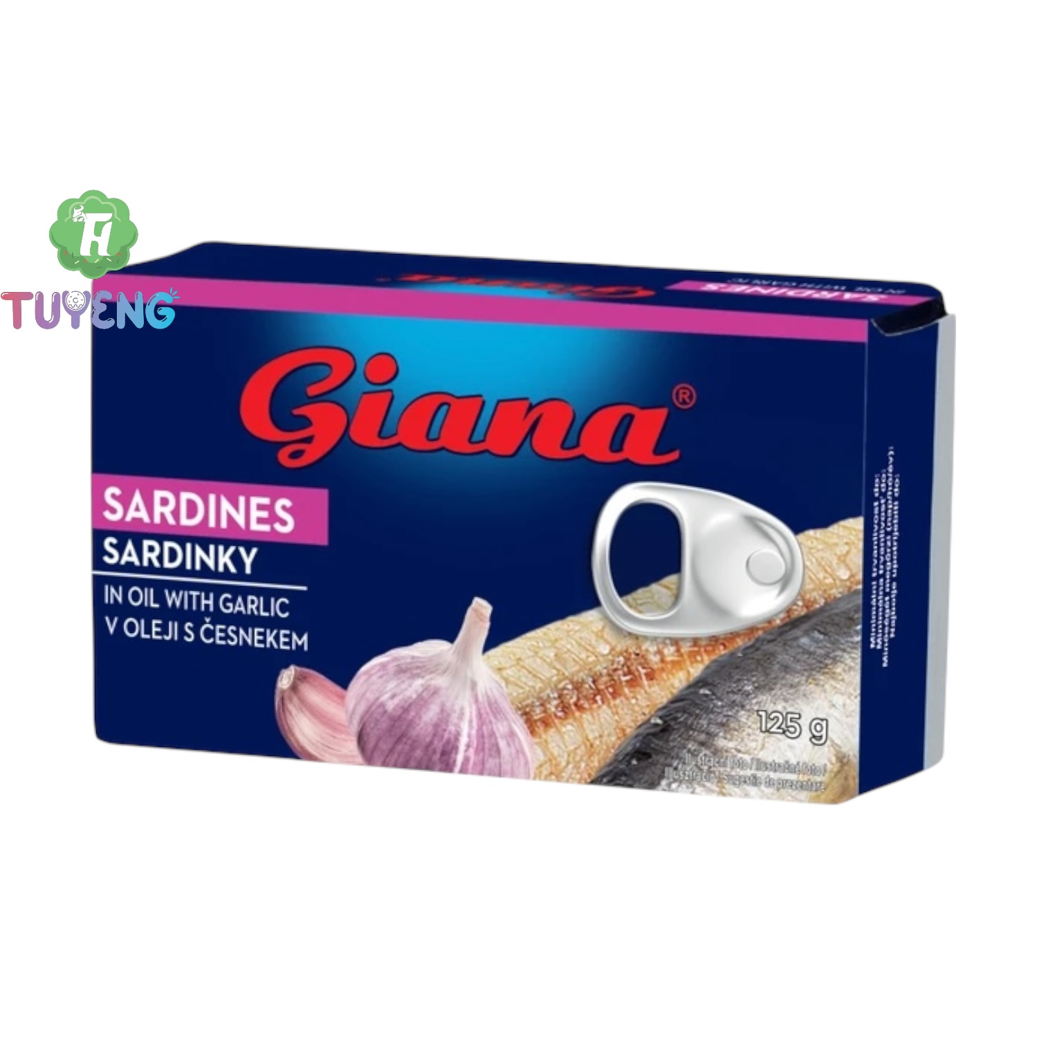 GIANA Sardinky V Oleji S Česnekem 125 g