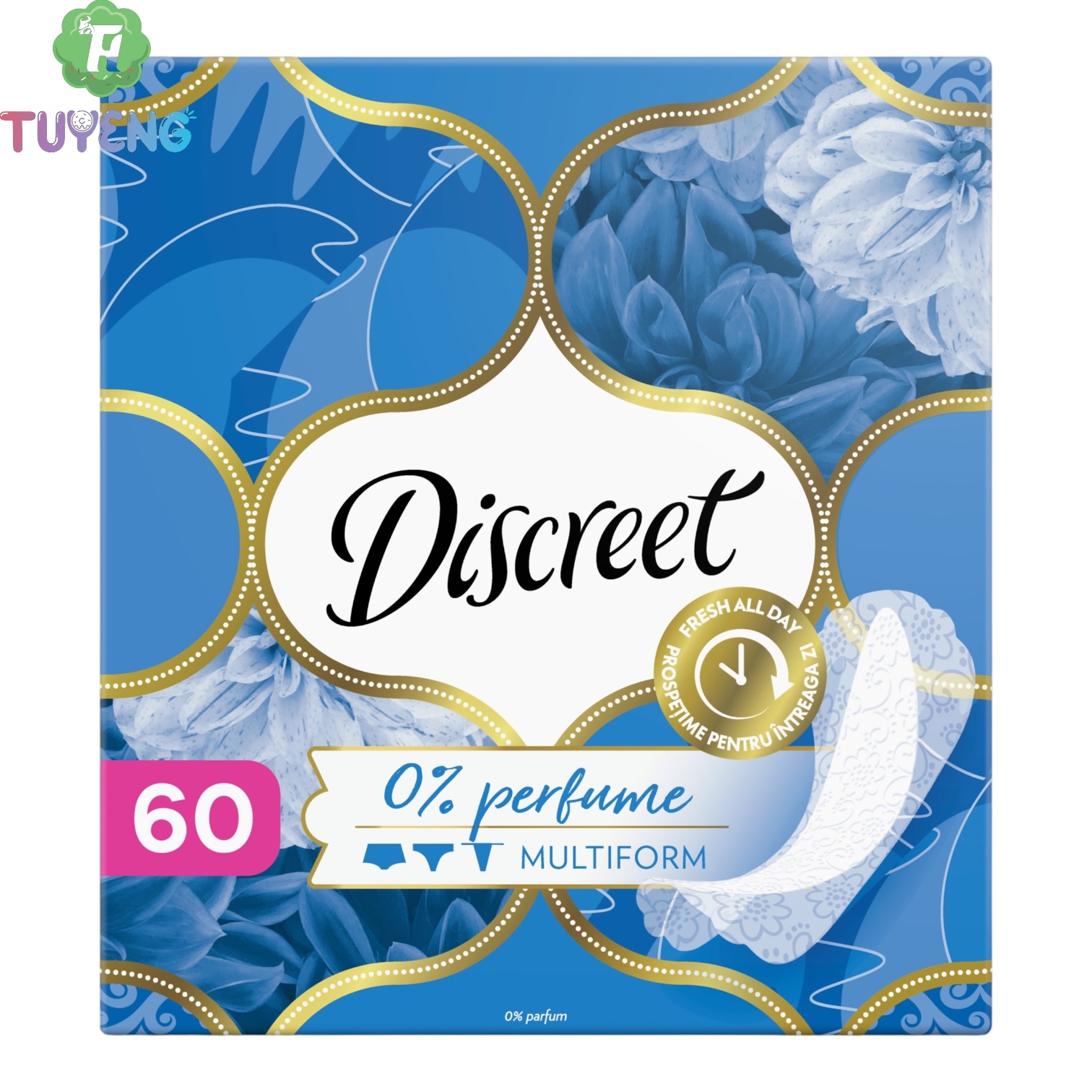 DISCREET Slipove Vlozky DEO 0% Perfume Multiform