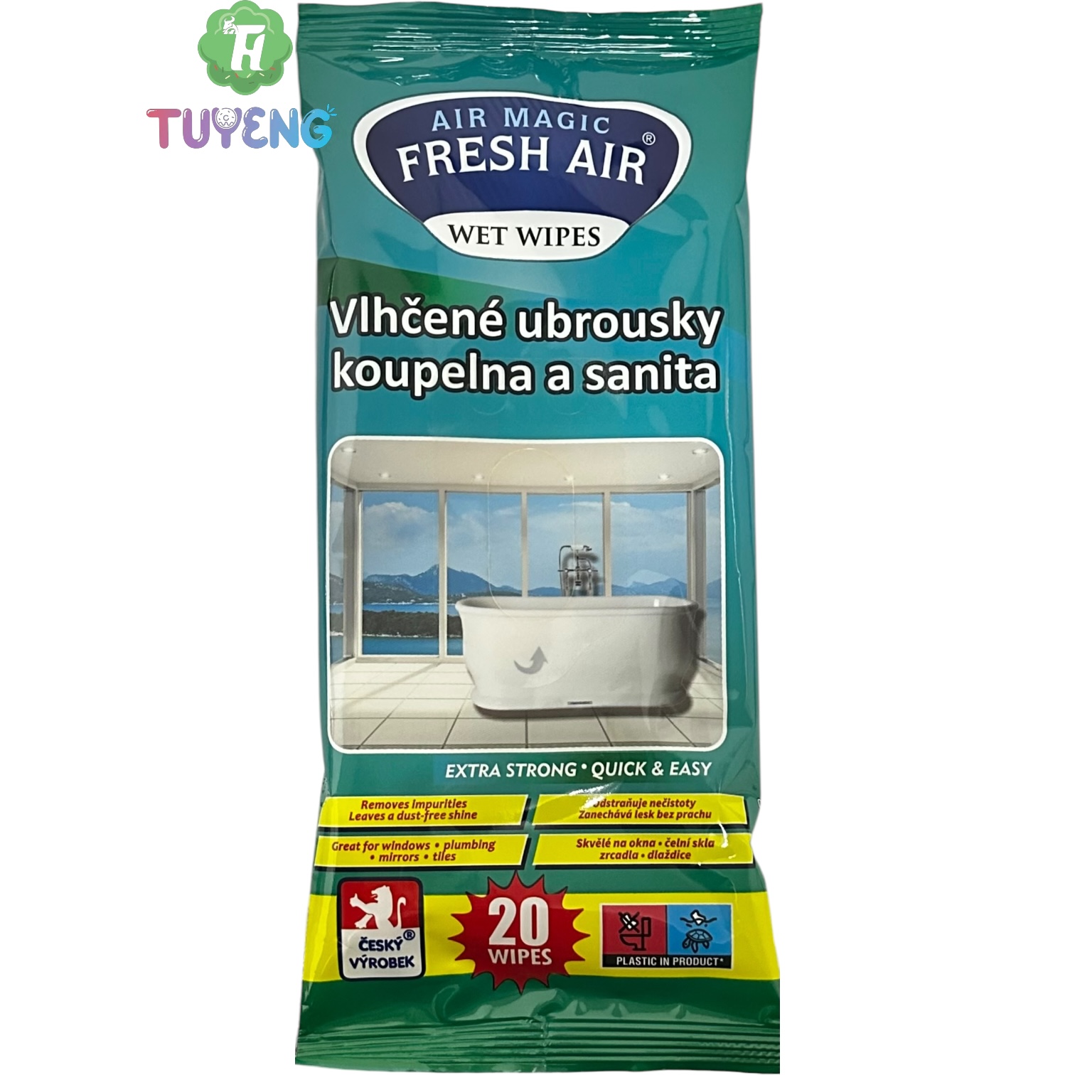 FRESH AIR Vlhčené Ubrousky Koupelna A Sanita 20 ks