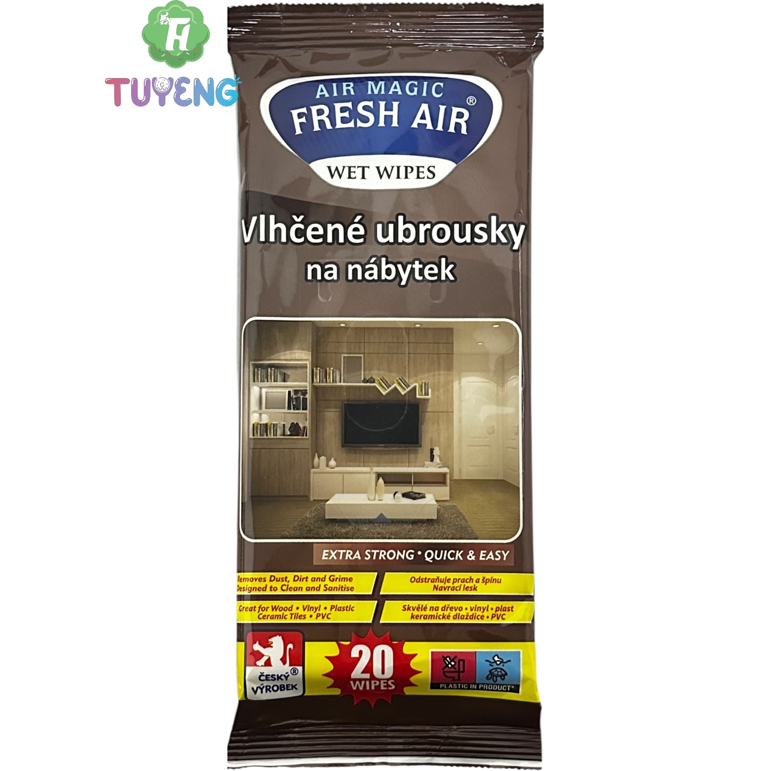 FRESH AIR Vlhčené Ubrousky Na Nábytek 20 ks
