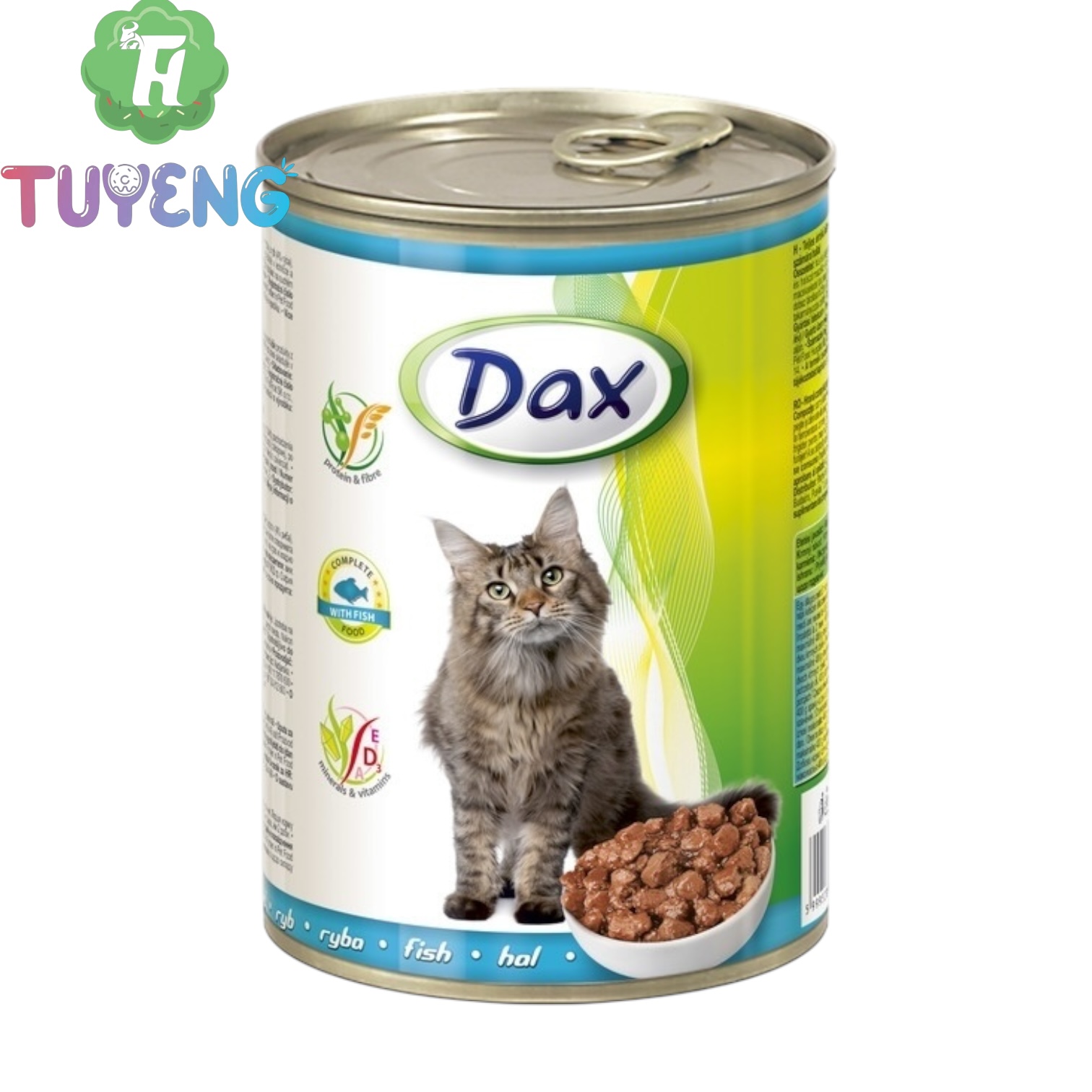 Dax Cat konzerva pro kočky kousky s rybou 415 g