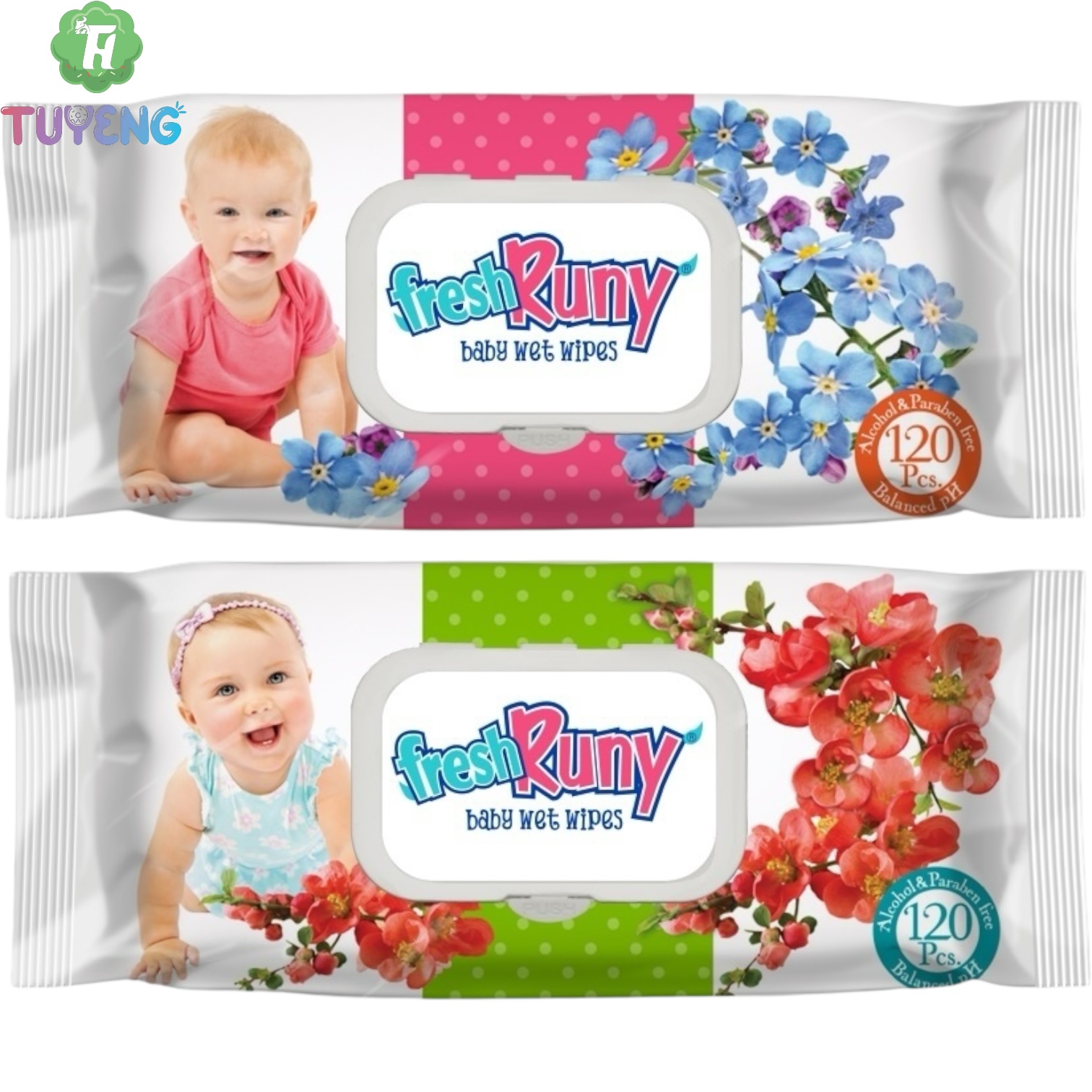 FRESHRUNY Wet Wipes Baby 120pcs