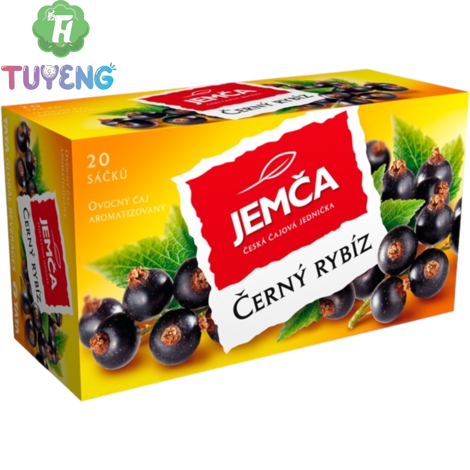JEMČA Ovocný Čaj Černý Rybíz 20×2 g