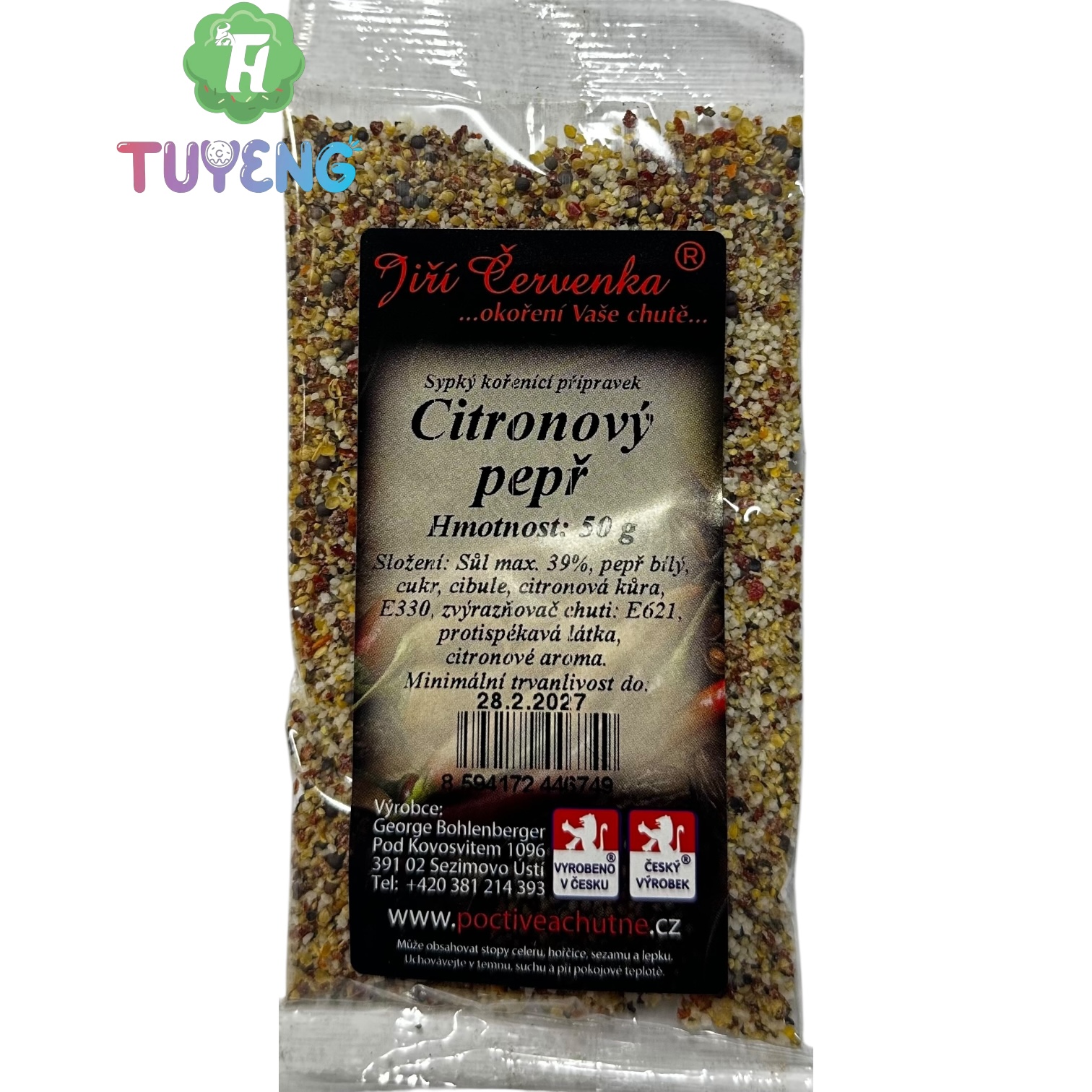 Jiří Červenka Koření Citronový Pepř 50 g