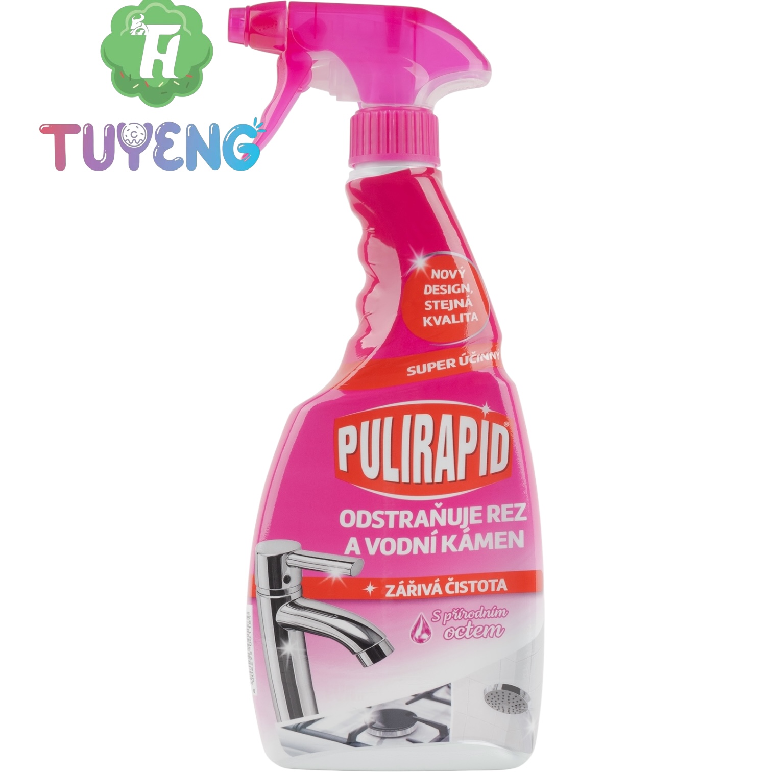 PULIRAPID Odstraňuje Rez A Vodní Kámen S Přírodním Octem 500 ml