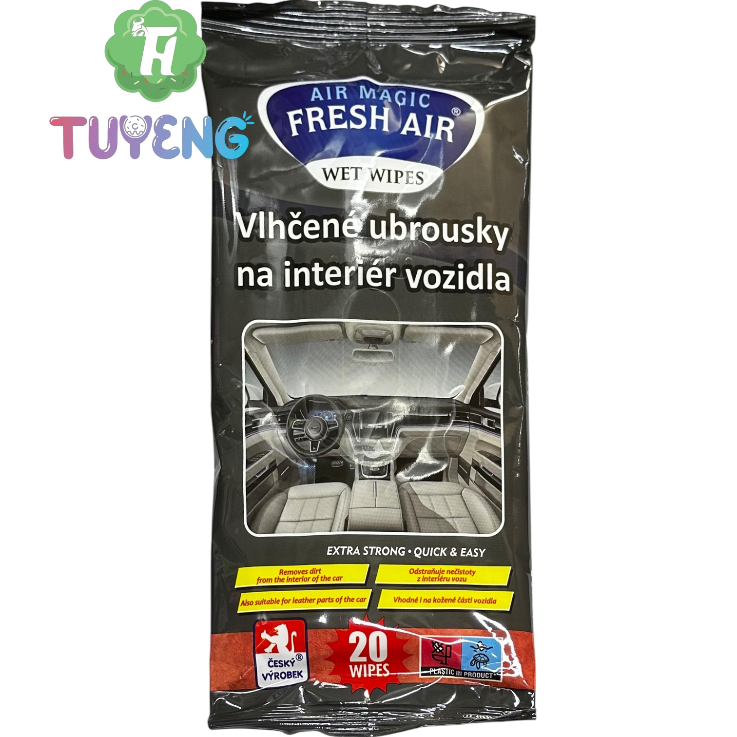 FRESH AIR Vlhčené Ubrousky Na Interiér Vozidla 20 ks
