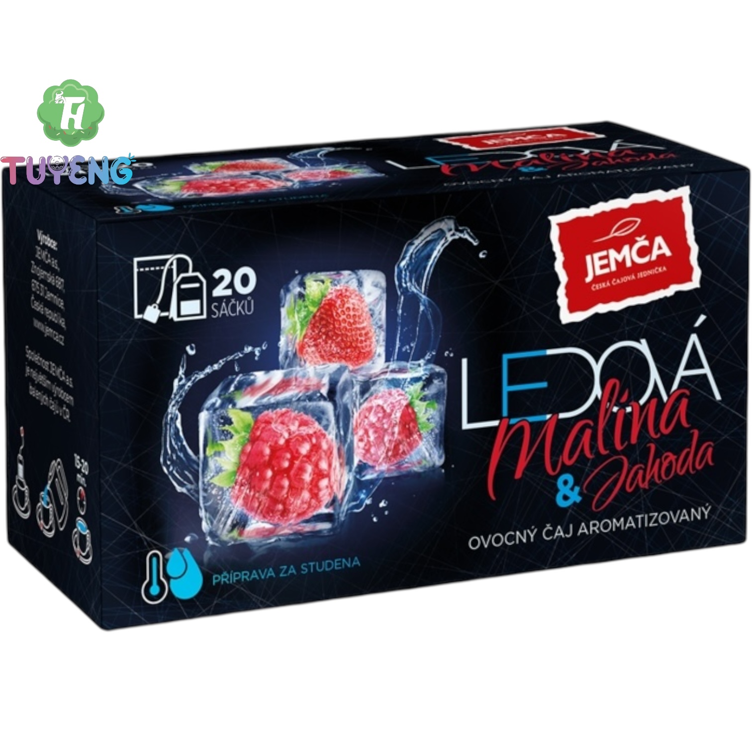 JEMCA Ovocný Čaj Ledový Malina&Jahoda 20×2 g