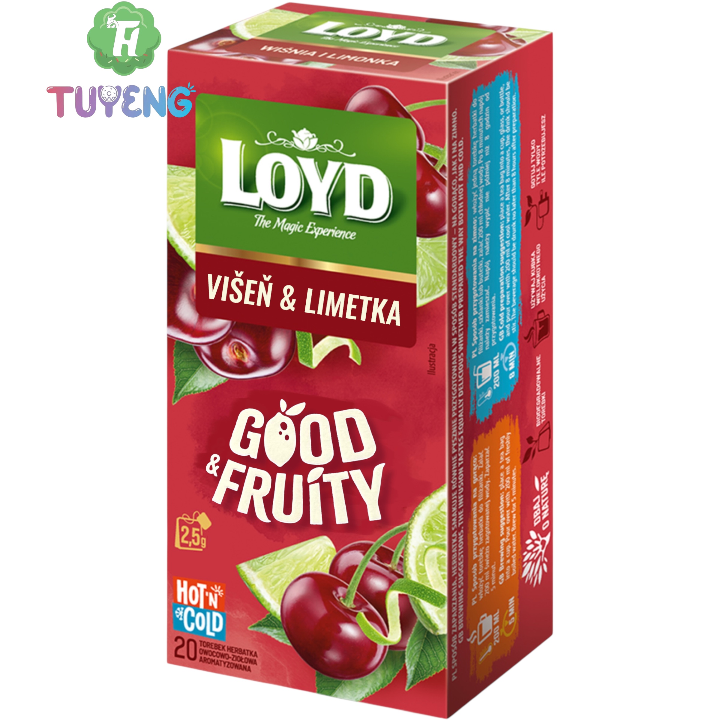 LOYD Good&Fruity Čaj Višen&Limetka 20×2,5 g