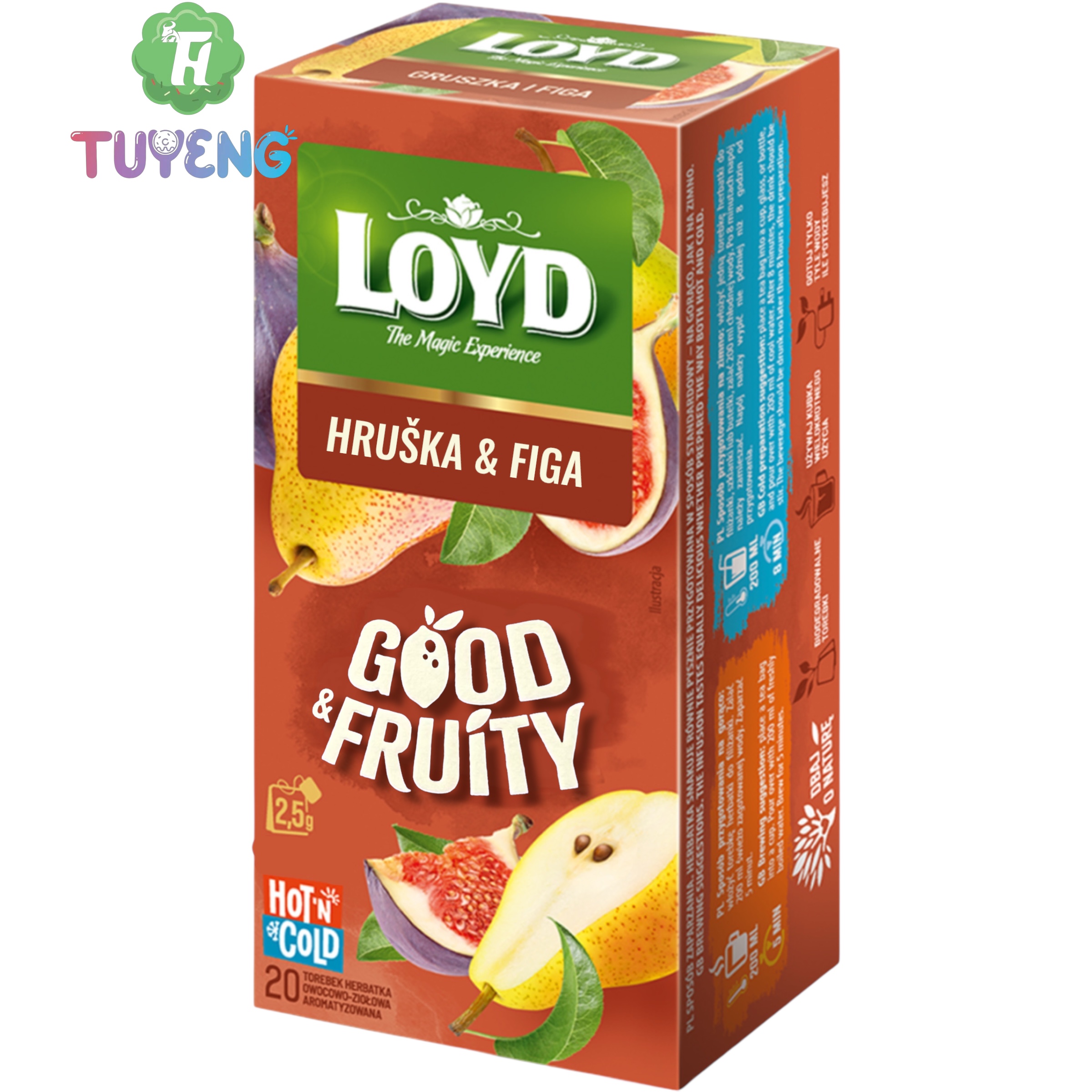 LOYD Good&Fruity Čaj Hruška&Figa 20×2,5 g