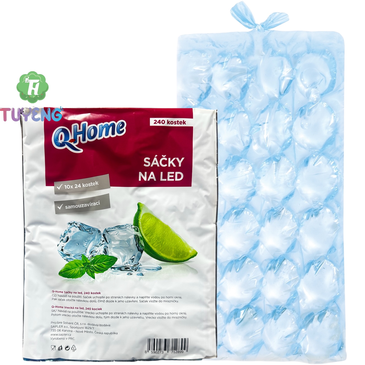 Q-HOME Sáčky Na Led 10×24 kosrek 10pcs