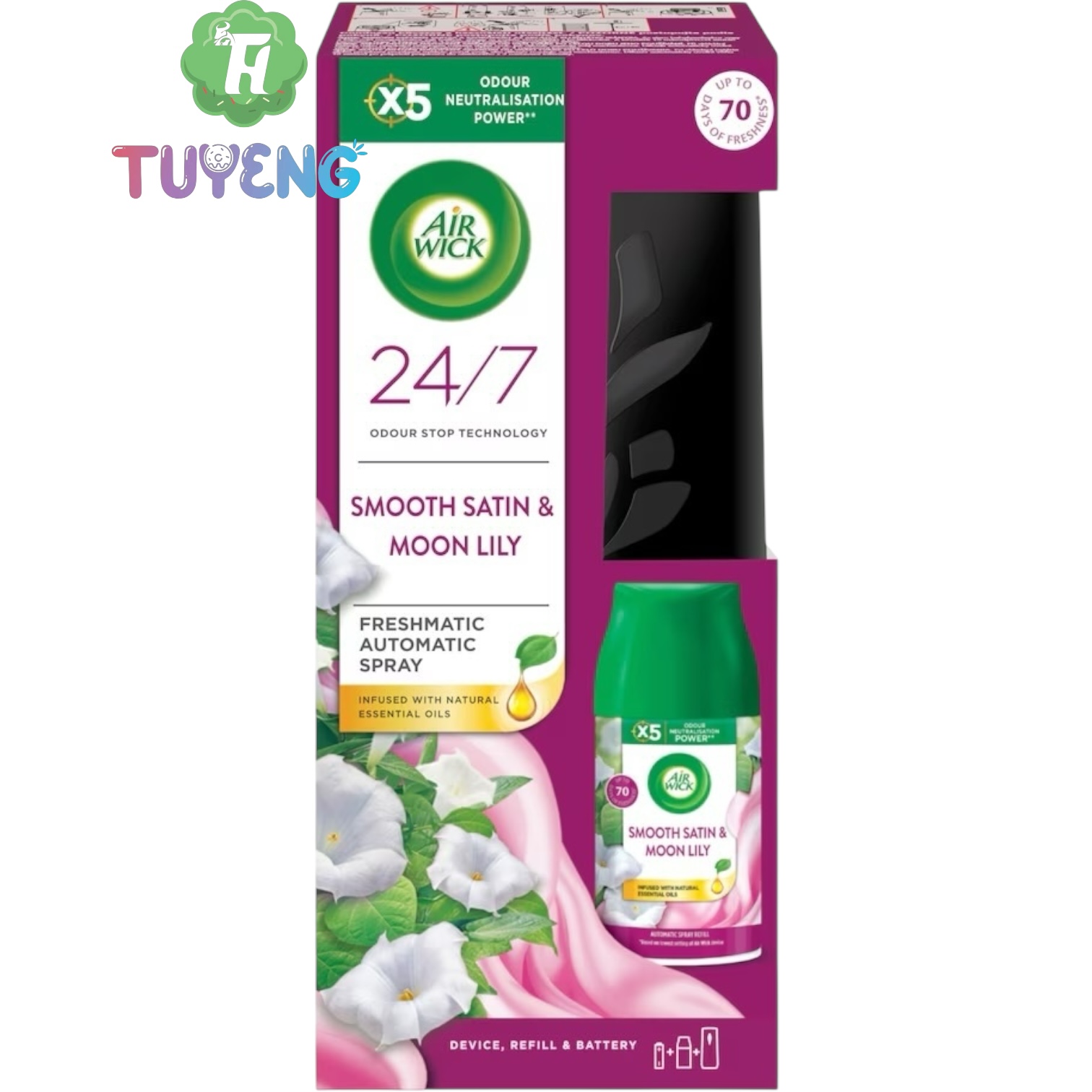 AIRWICK Automatic Spray Smooth Satin&Moon Lily 250 ml