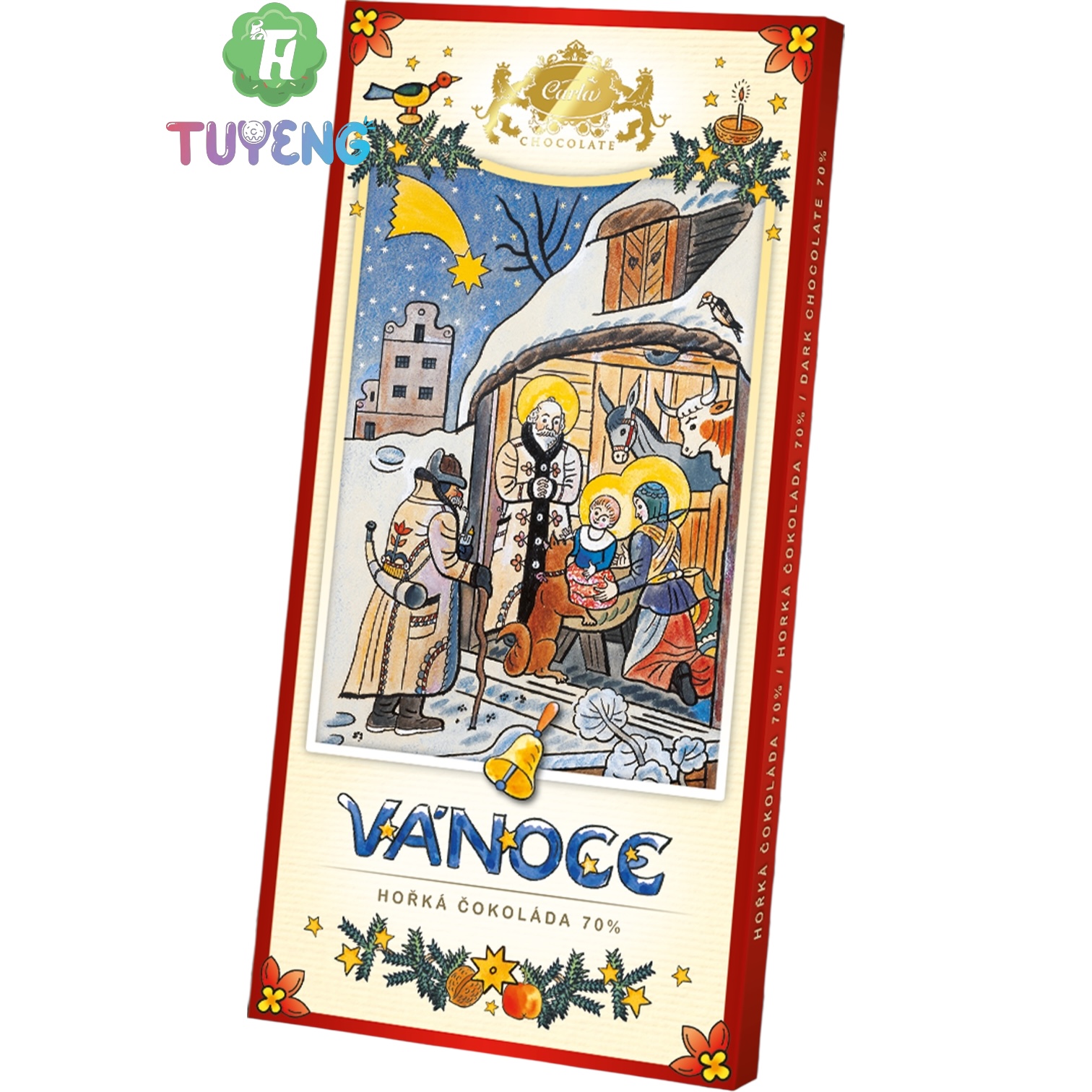 CARLA Vánoce 70% Dark Chocolate 80 g