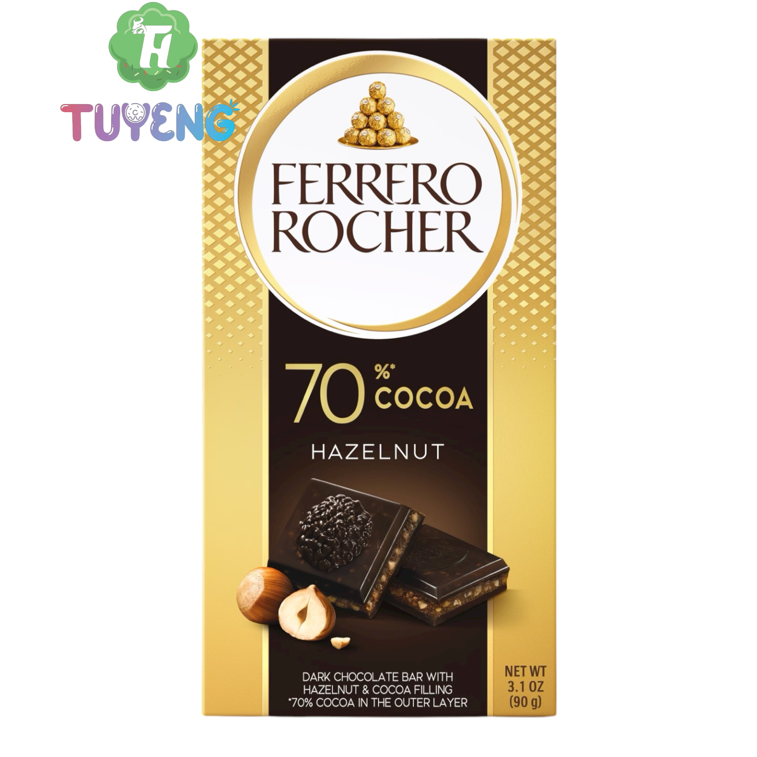 FERRERO Rocher 70% Cocoa Hazelnut 90 g