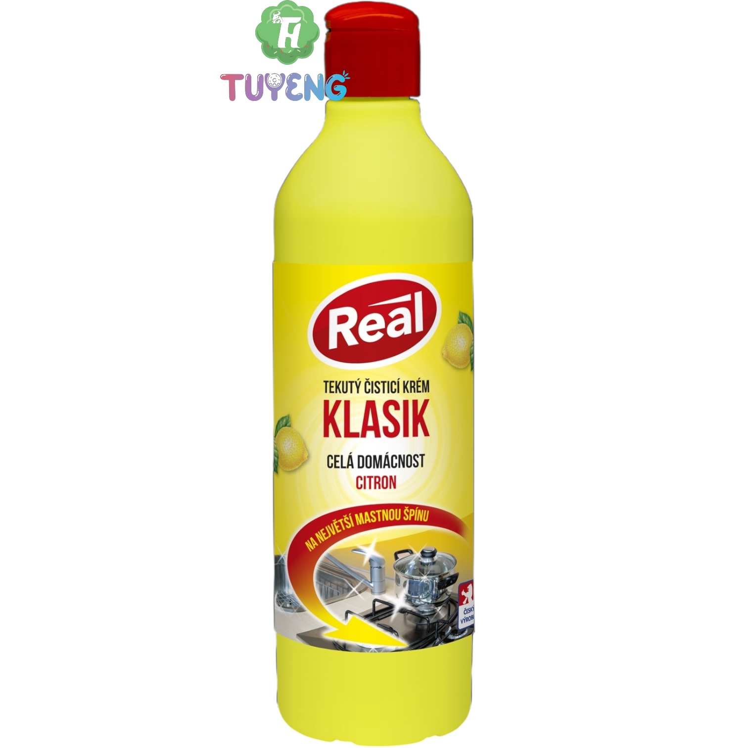 REAL Tekutý Čisticí Krém Klasik Citron 600 g