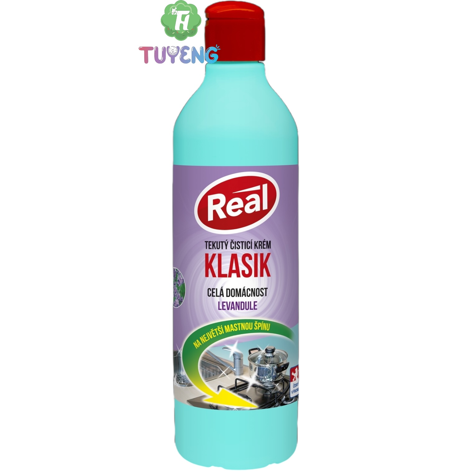 REAL Tekutý Čisticí Krém Klasik Levandule 600 g