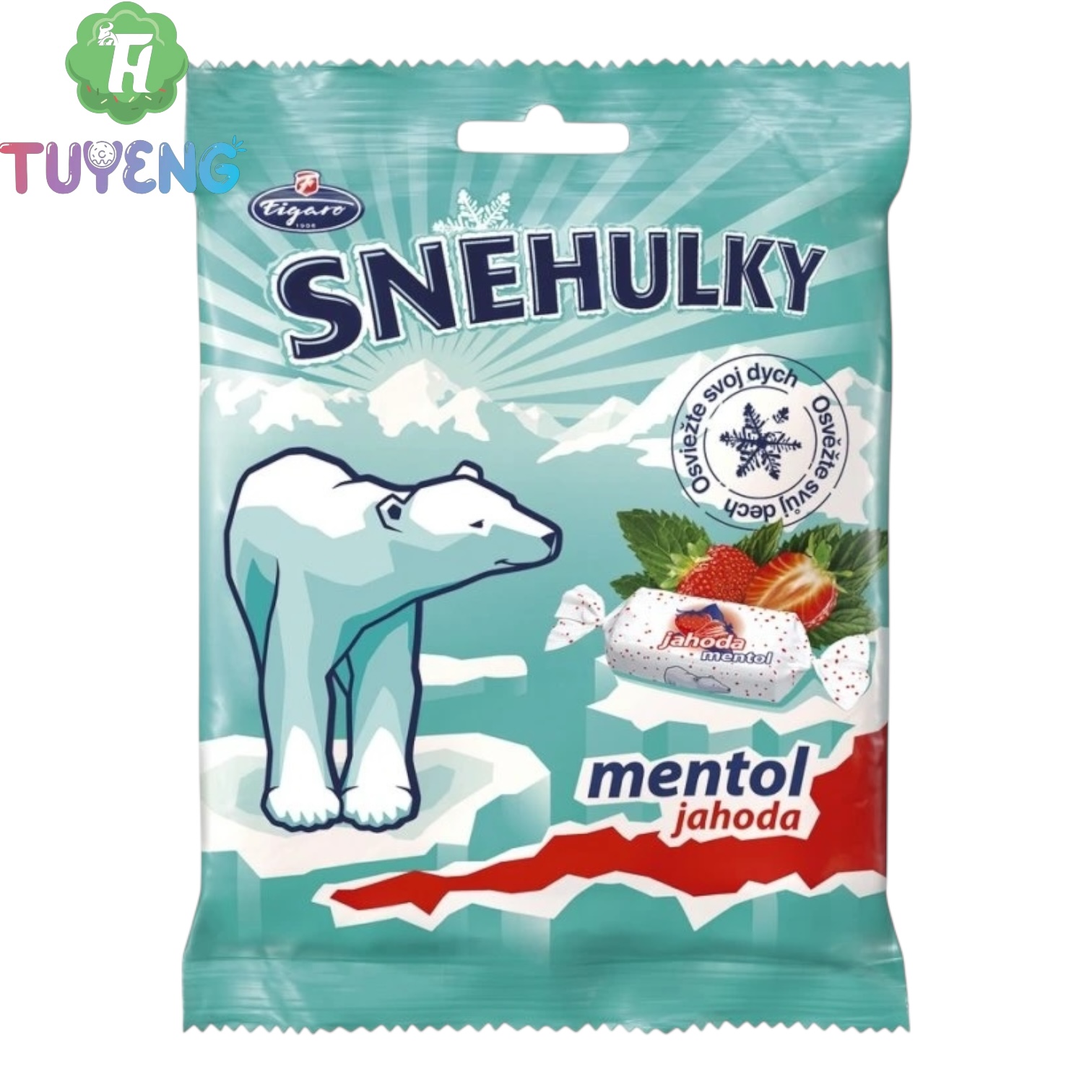 FIGARO Snehulky Mentol Jahoda 90 g