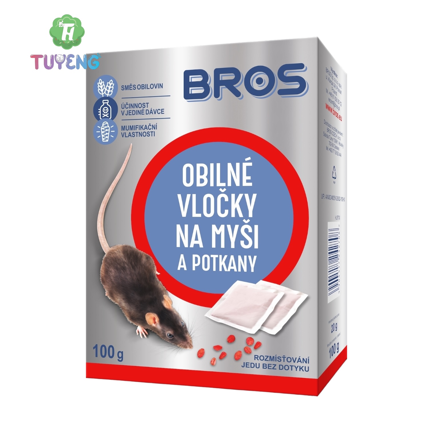 BROS Obilné Vločky Na Myši A Potkany 12×100