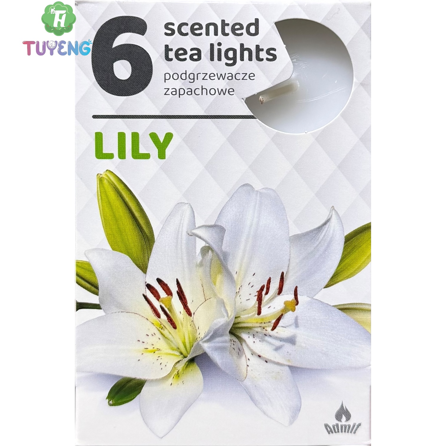ADMIT 6 Tea Lights Lily 80 g